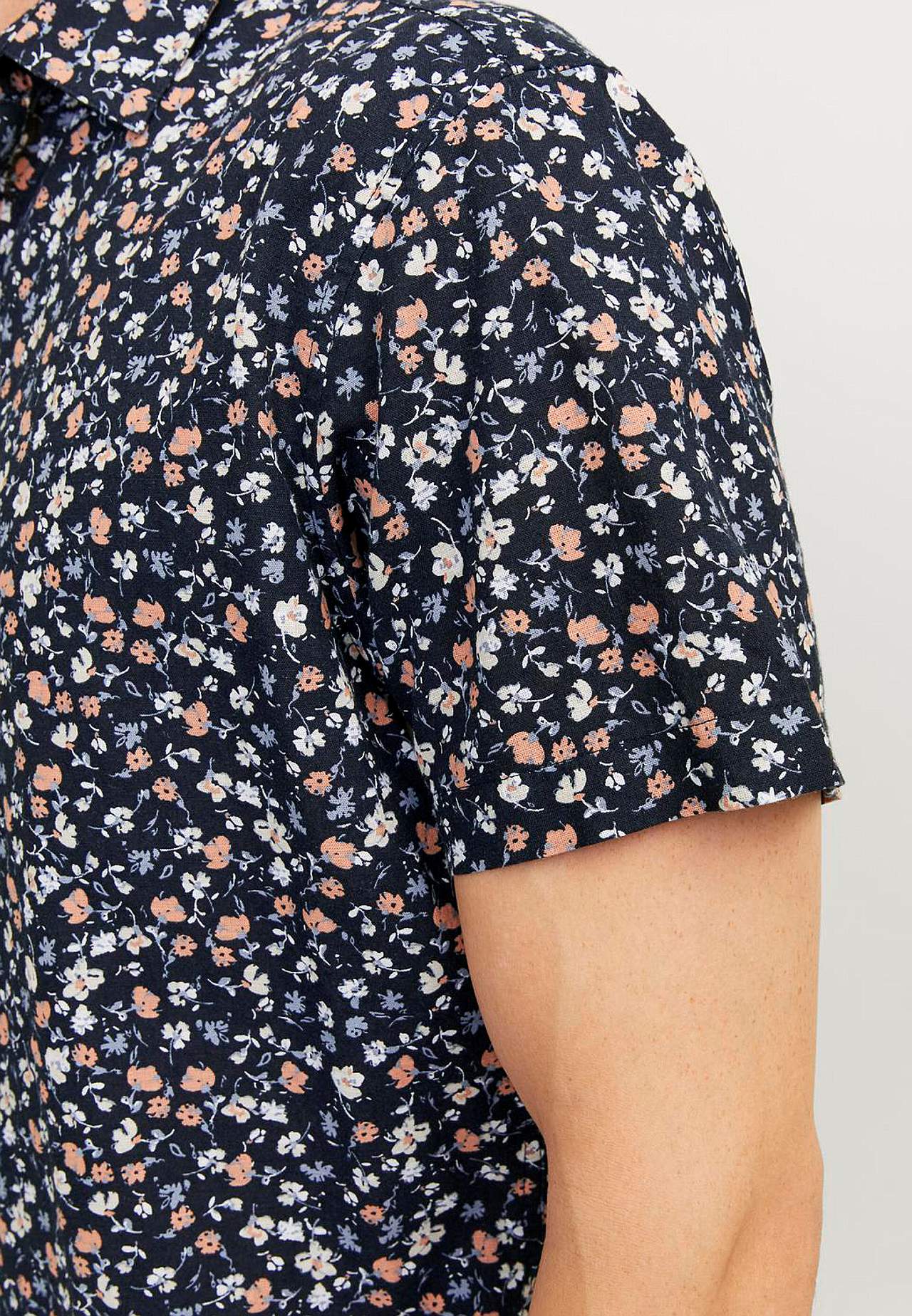 Puuvilla- ja linasegusest kangast mustriline särk Summer Print