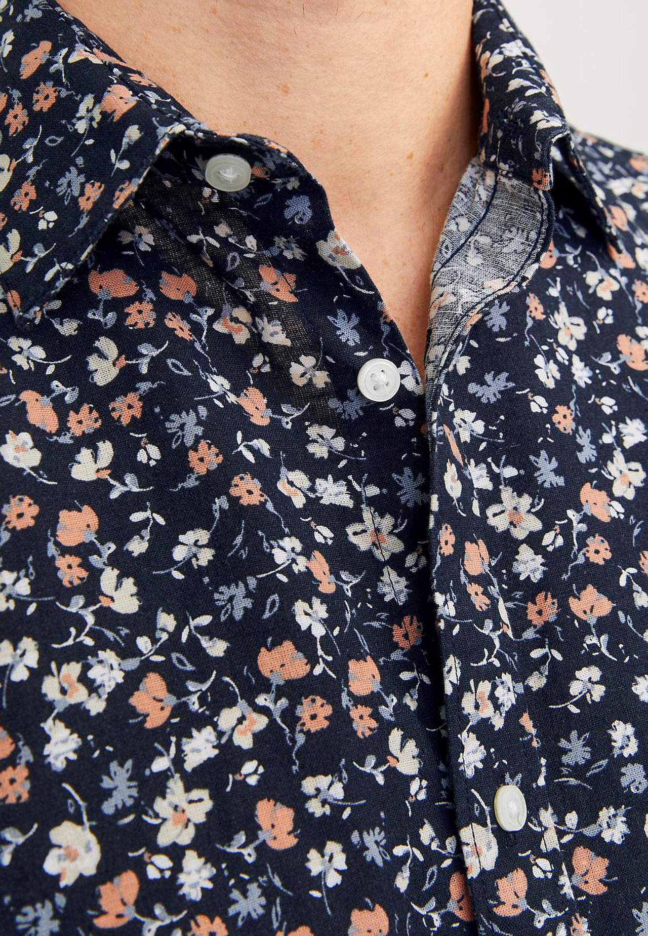Puuvilla- ja linasegusest kangast mustriline särk Summer Print