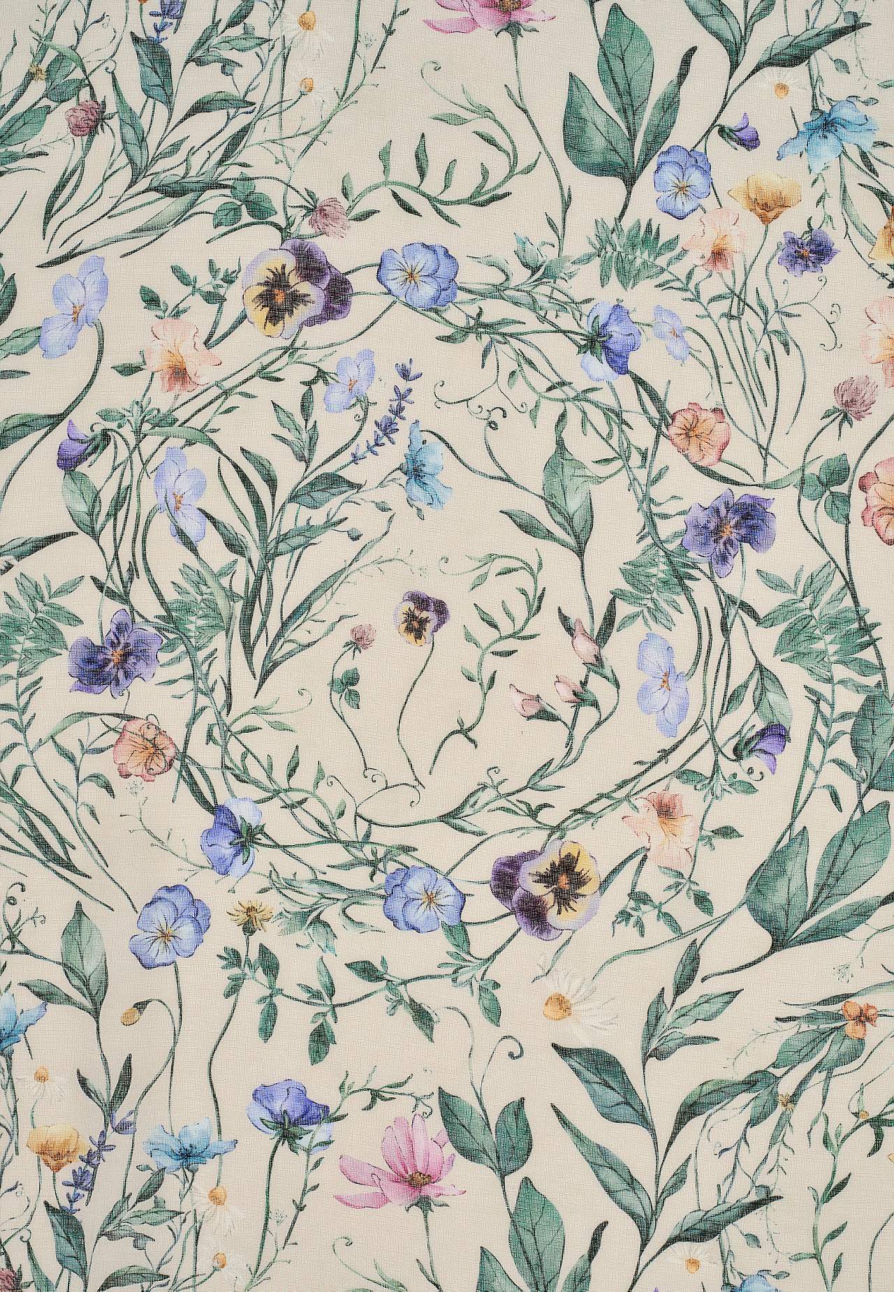 Eri riputusviisidega lilleline kardin 2 tk pakis