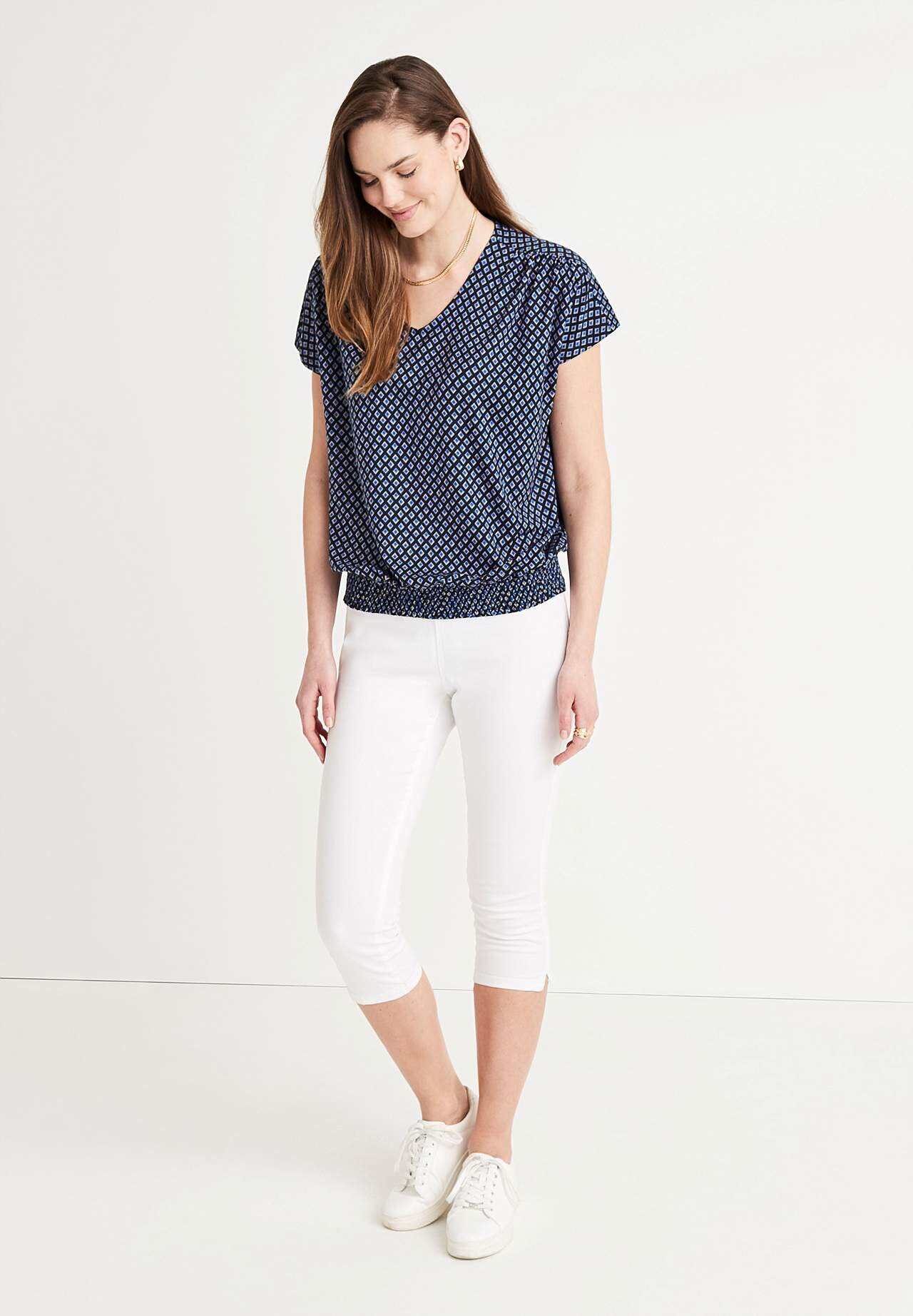 Vahvelkrookega trikotaažtopp