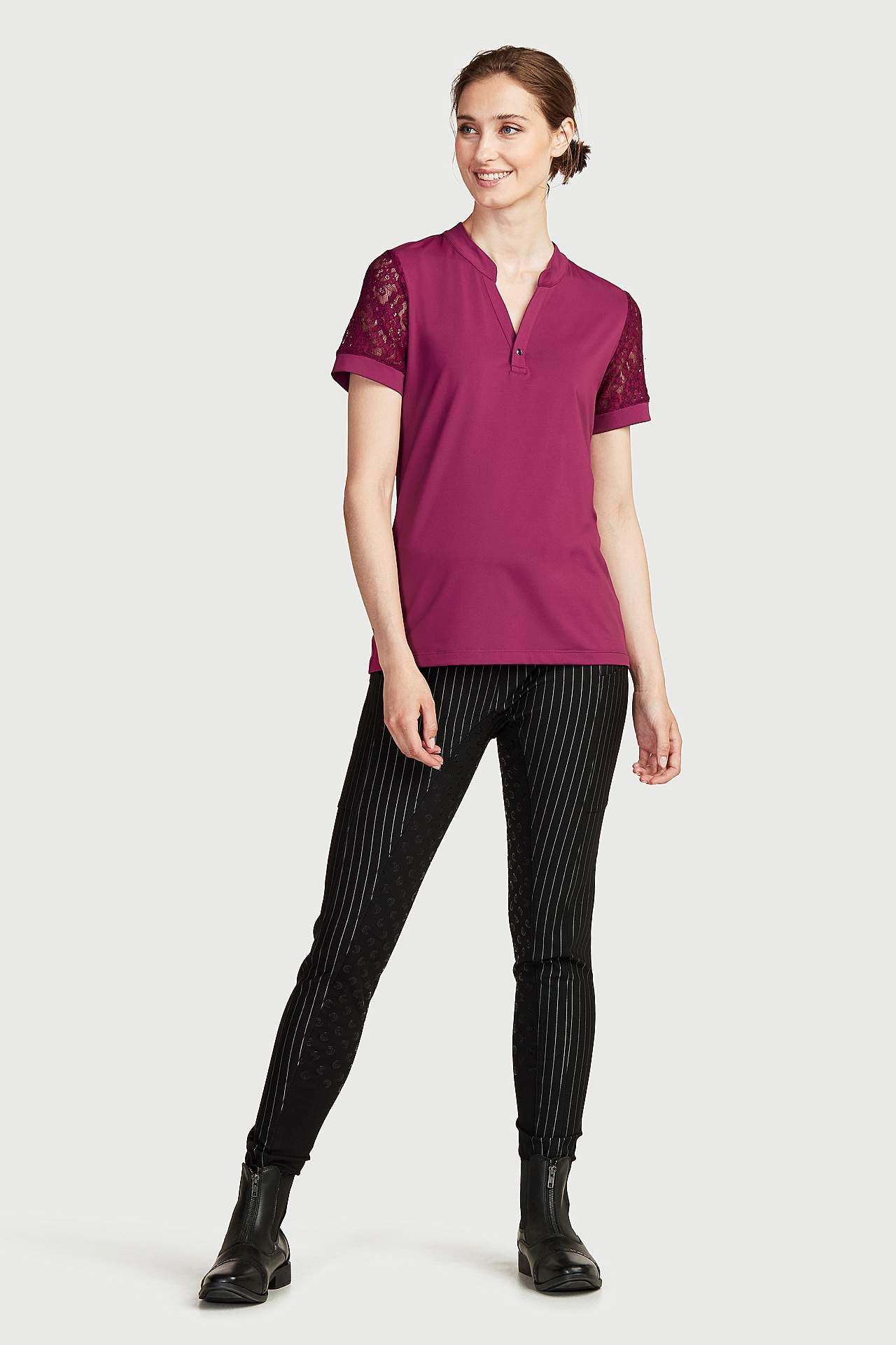 Silikoontrükiga ruudulised ratsapüksid