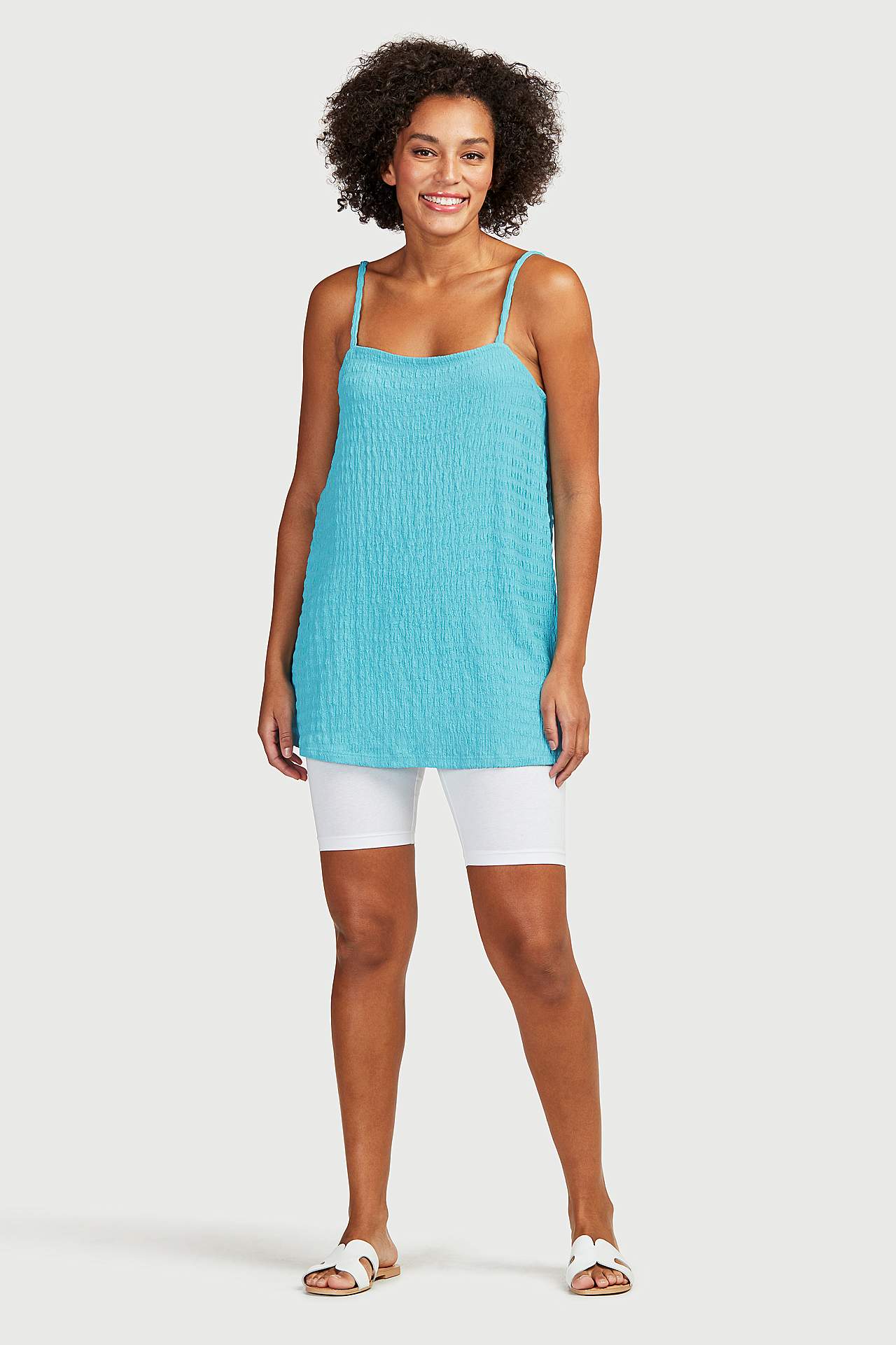 Peenikeste õlapaeltega pikk trikotaažtopp