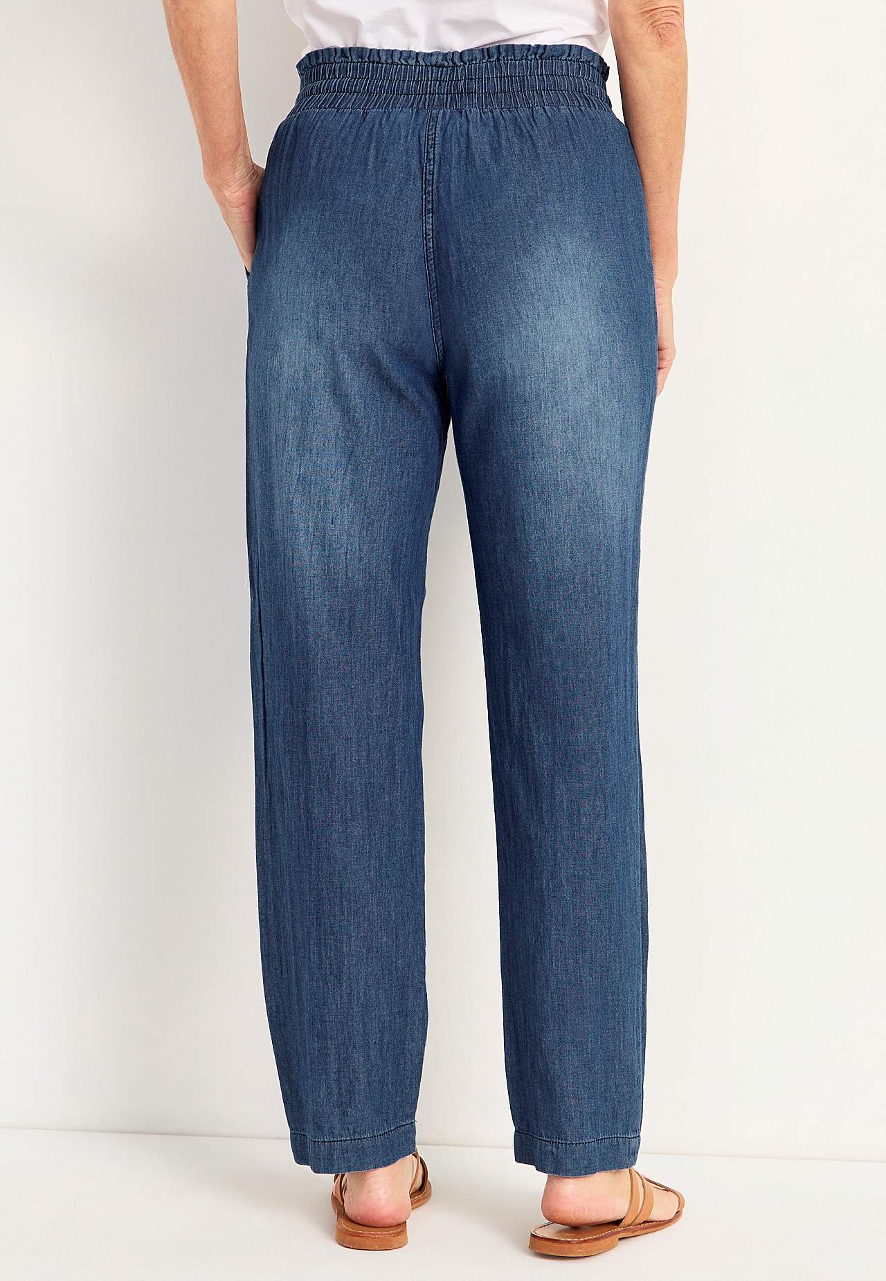 Pehmest läbipestud denimkangast pikad püksid