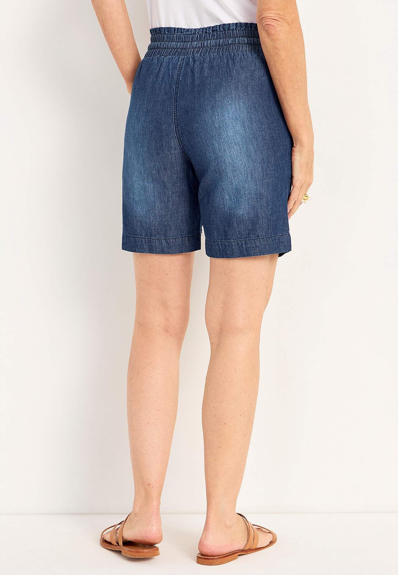 Pestud denimkangast lühikesed püksid Jade