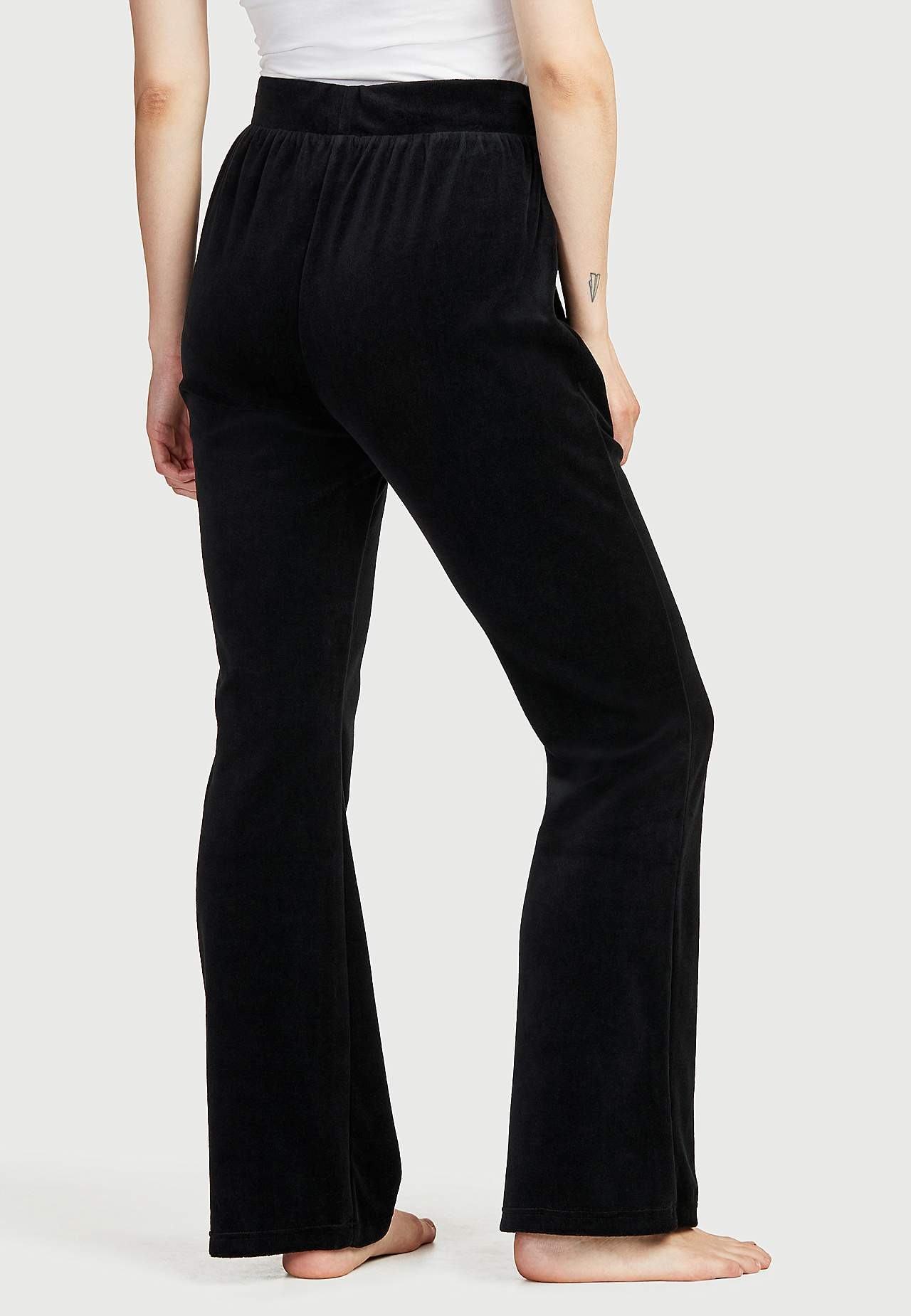 Bootcut lõikega veluurpüksid Wilma