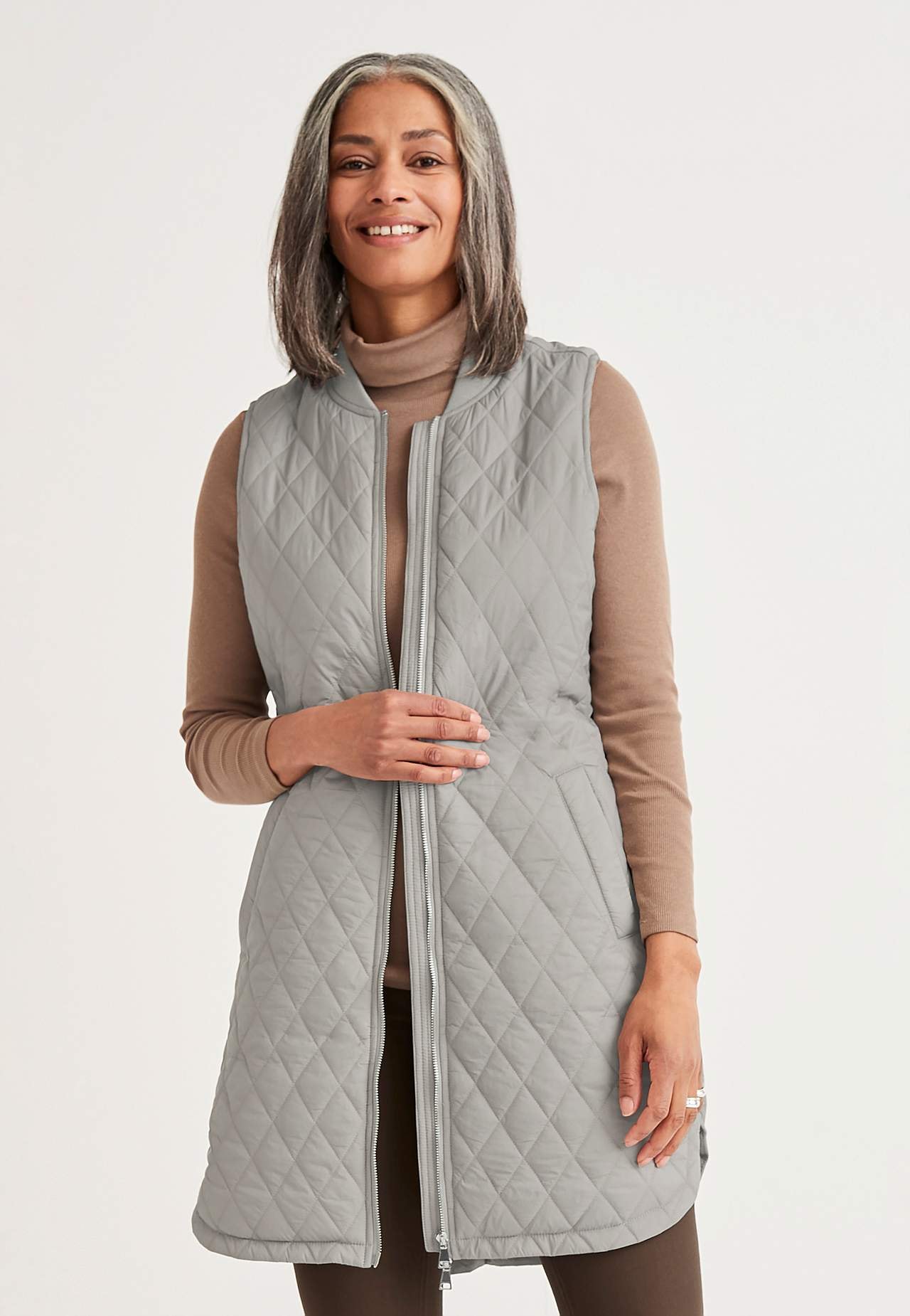 Pikk tepitud vest Lena