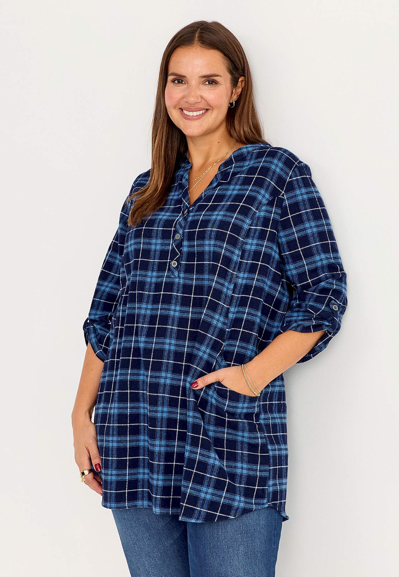 Flanellist ruuduline tuunika Christine