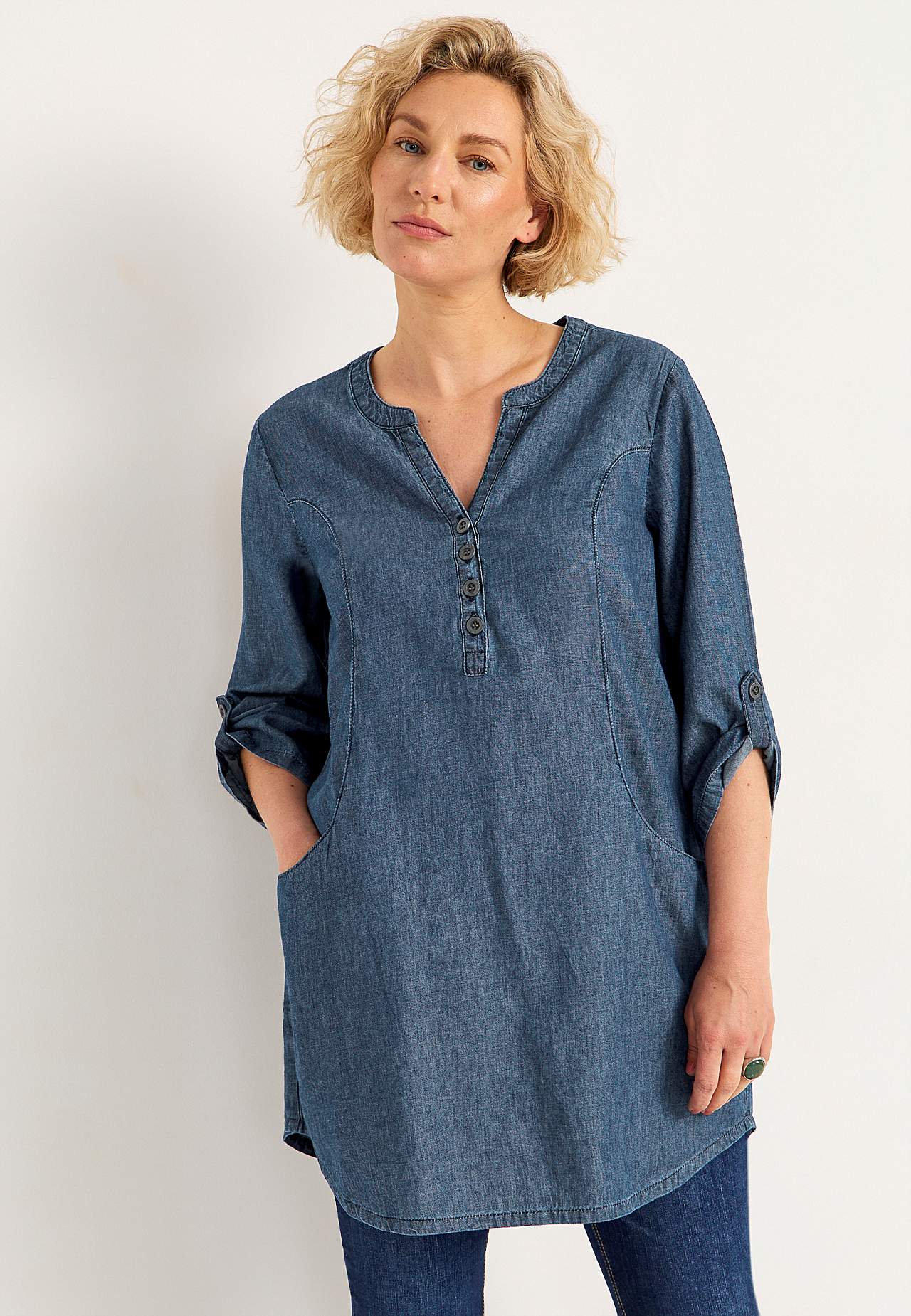 Taskutega denimtuunika