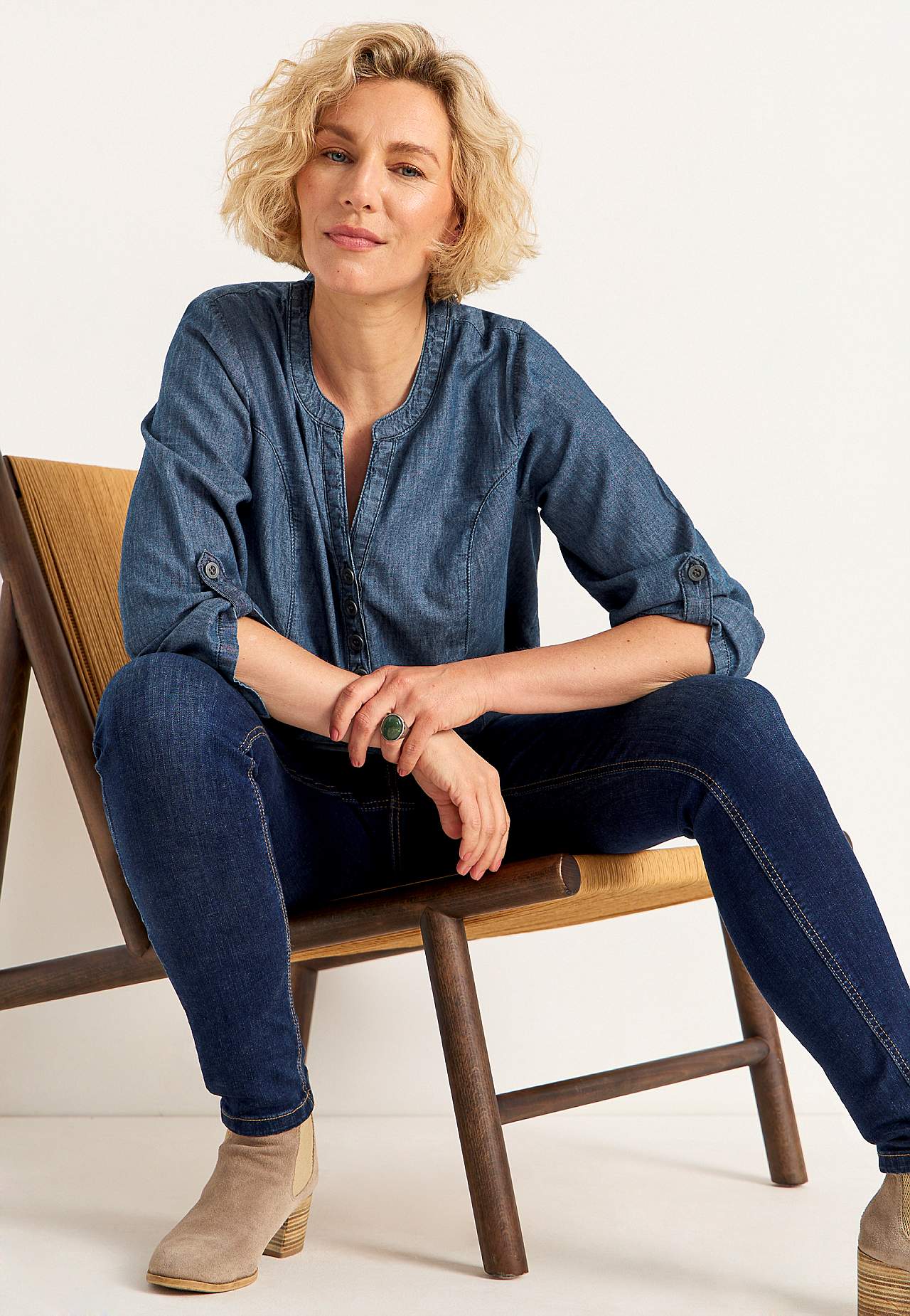 Taskutega denimtuunika