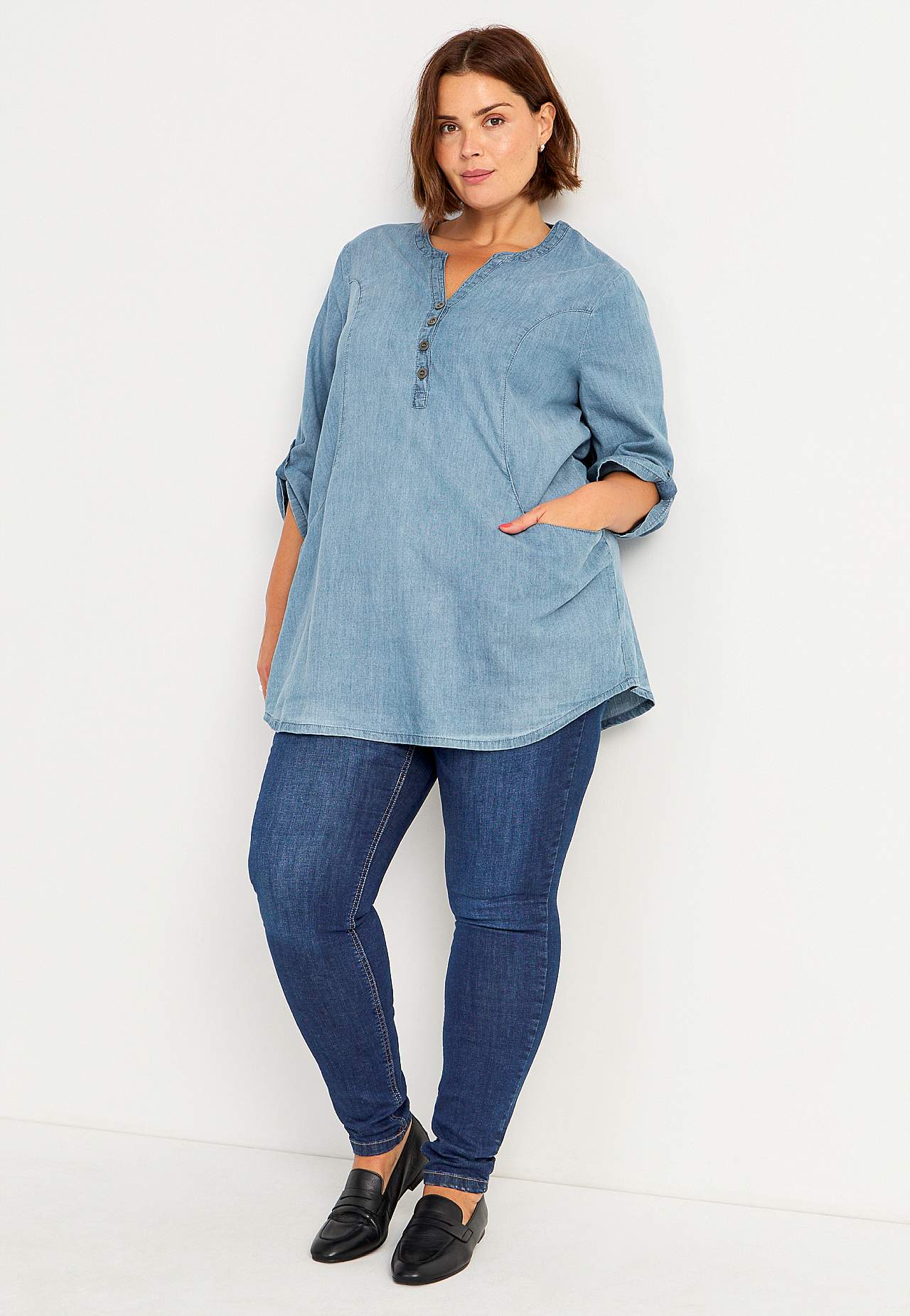 Taskutega denimtuunika
