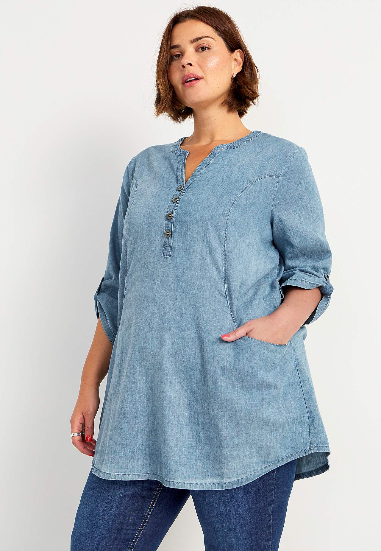 Taskutega denimtuunika