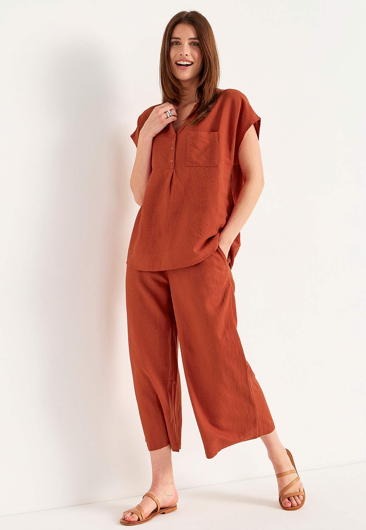 Linased Culotte-lõikega püksid Lisette