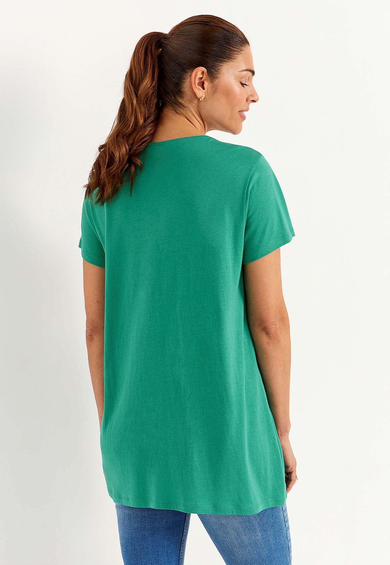 Lühikeste varrukatega trikotaažtuunika