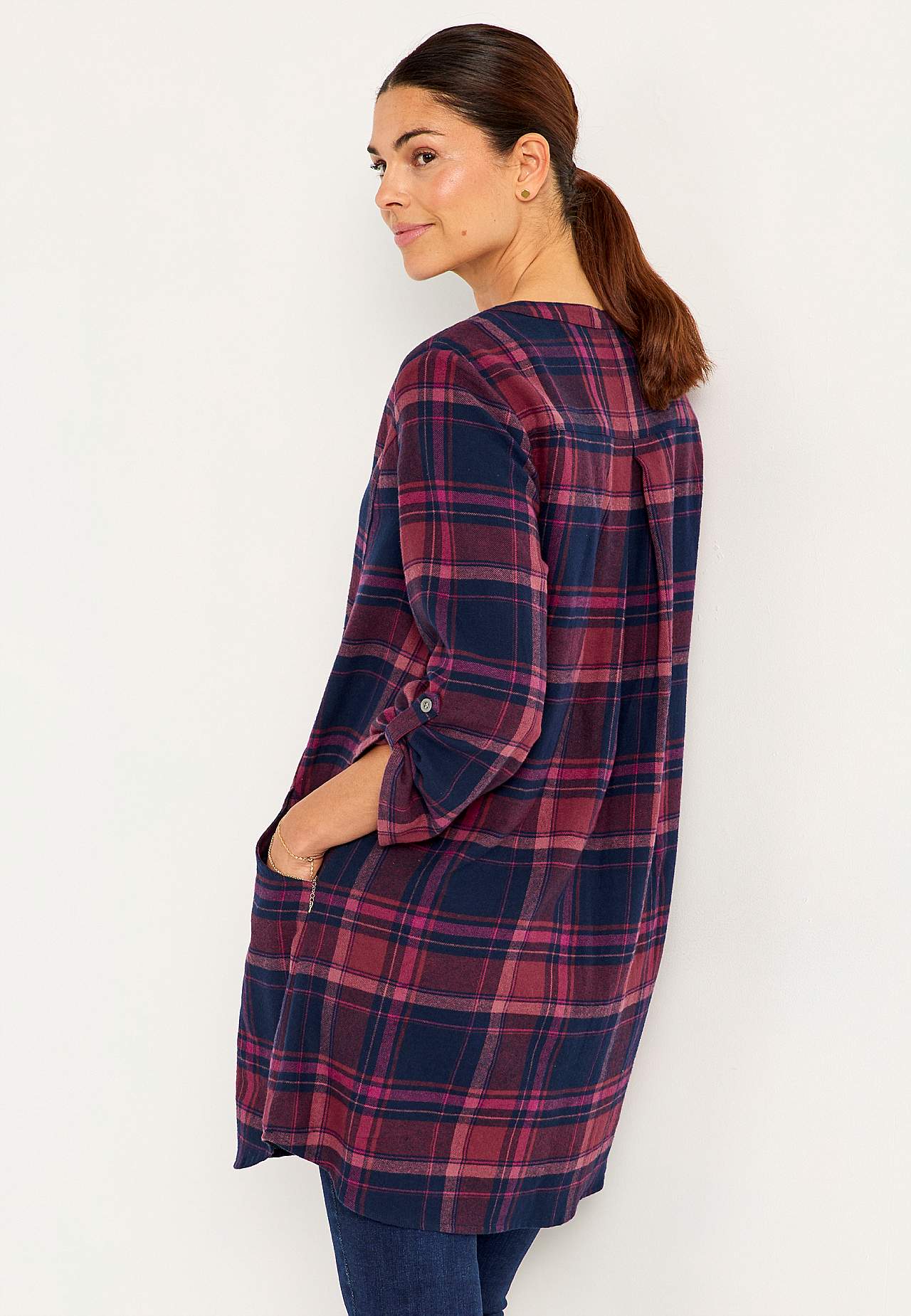 Taskutega flanellist tuunika