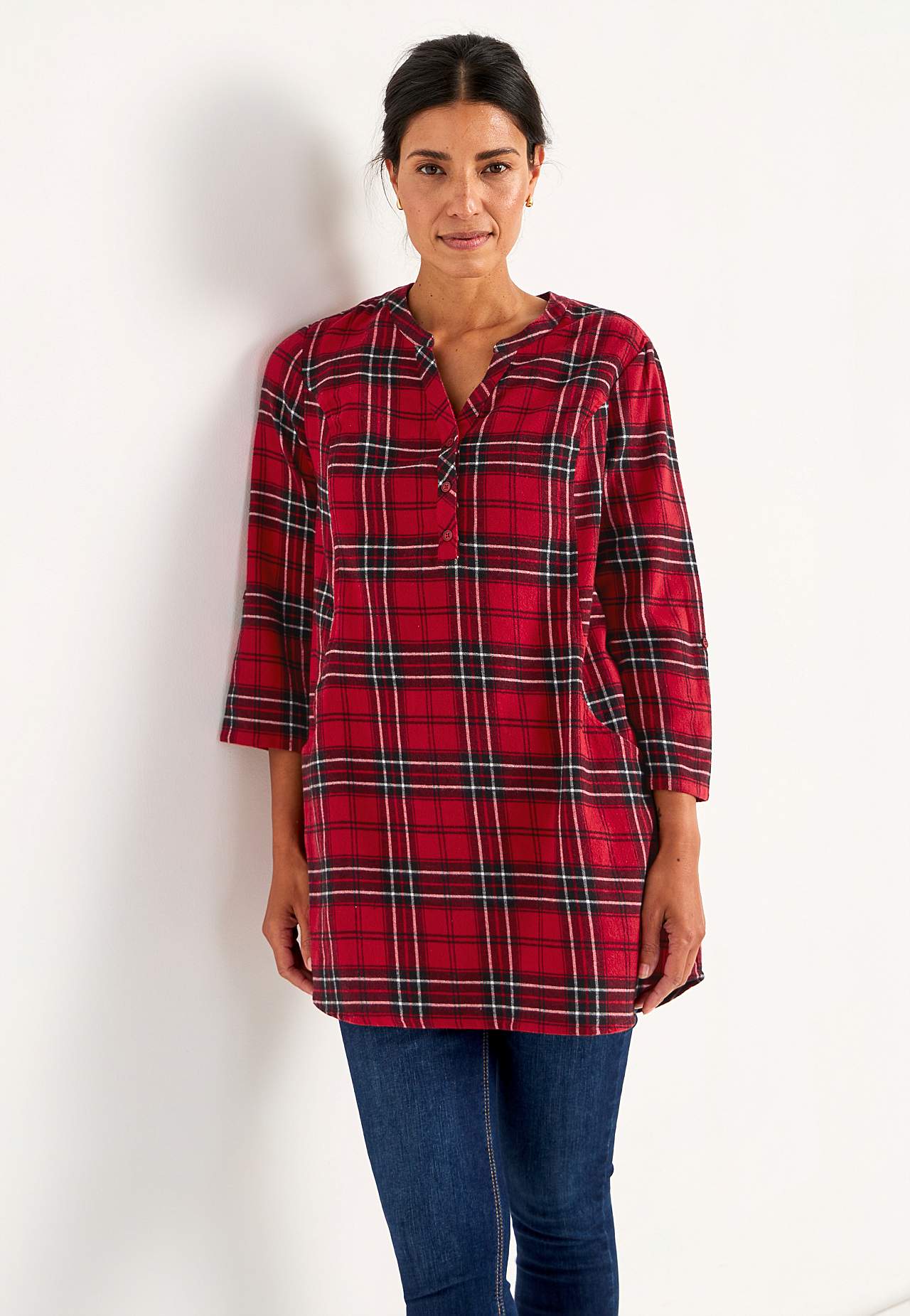 Taskutega flanellist tuunika
