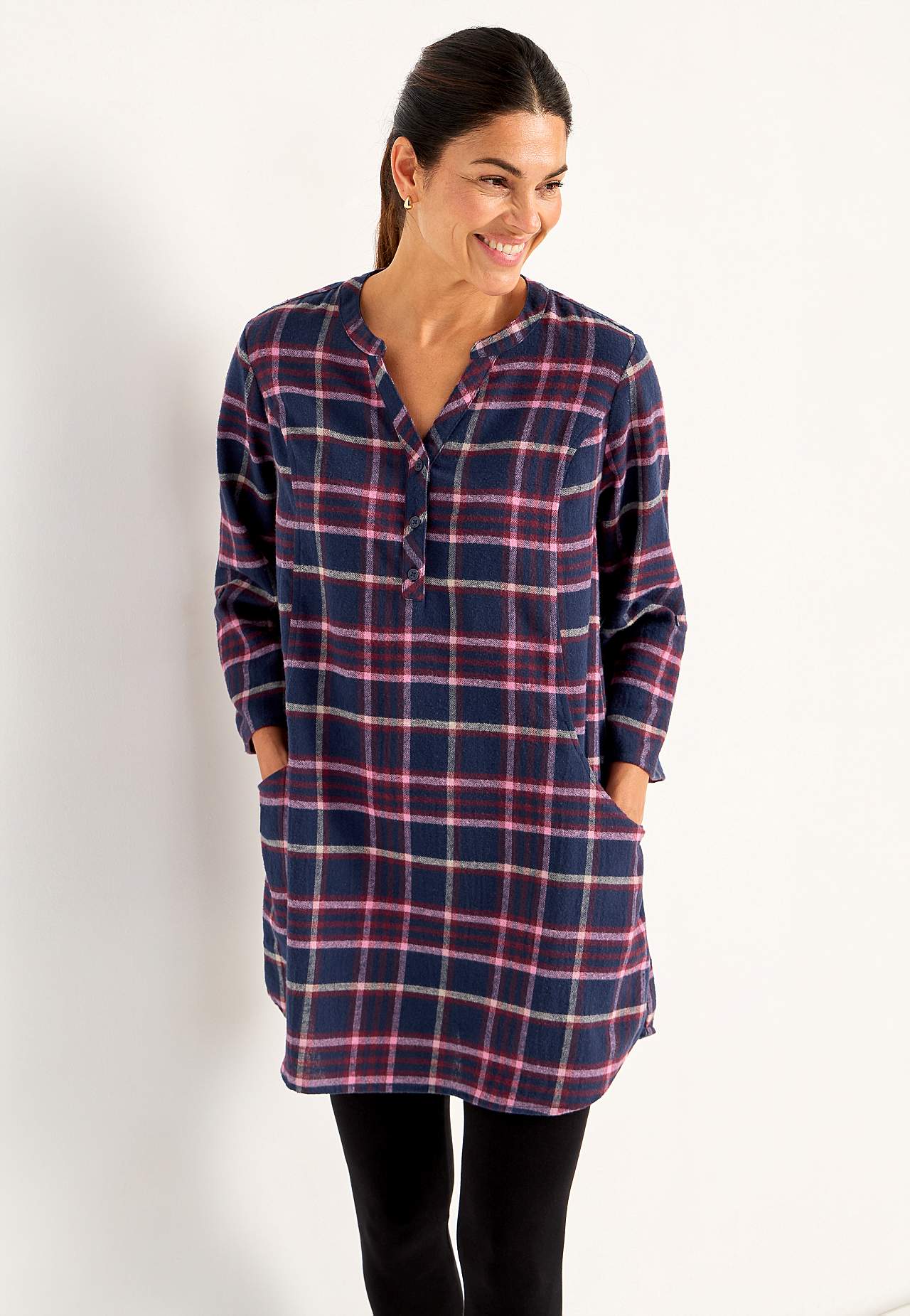 Taskutega flanellist tuunika