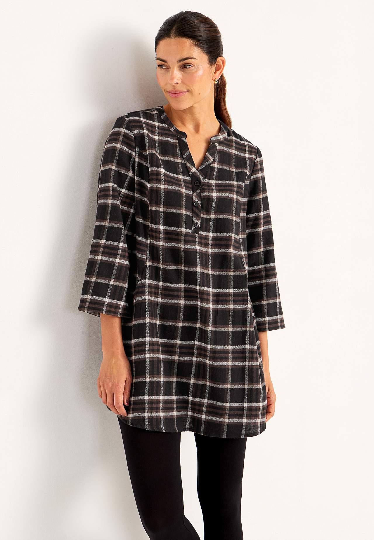 Taskutega flanellist tuunika