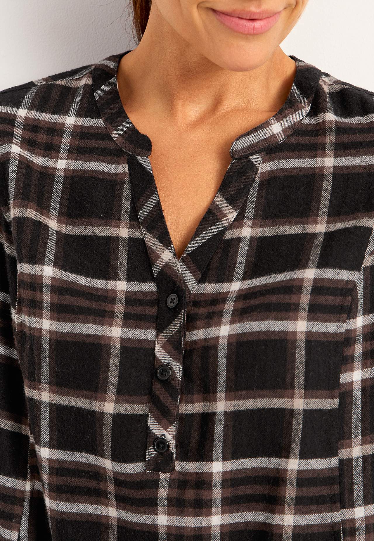 Taskutega flanellist tuunika