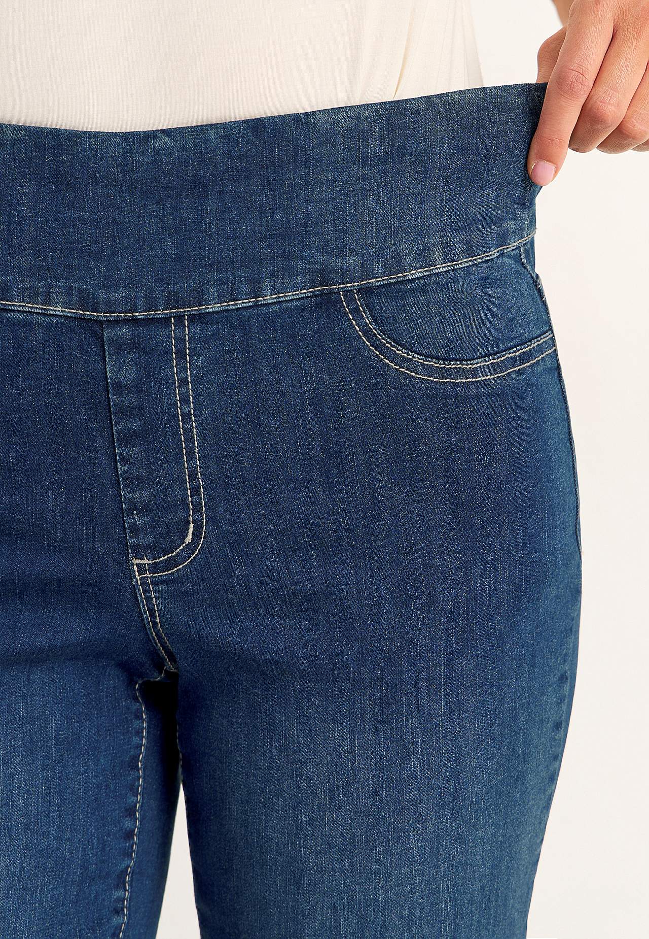 Kõrge kummivärvliga elastsed teksad