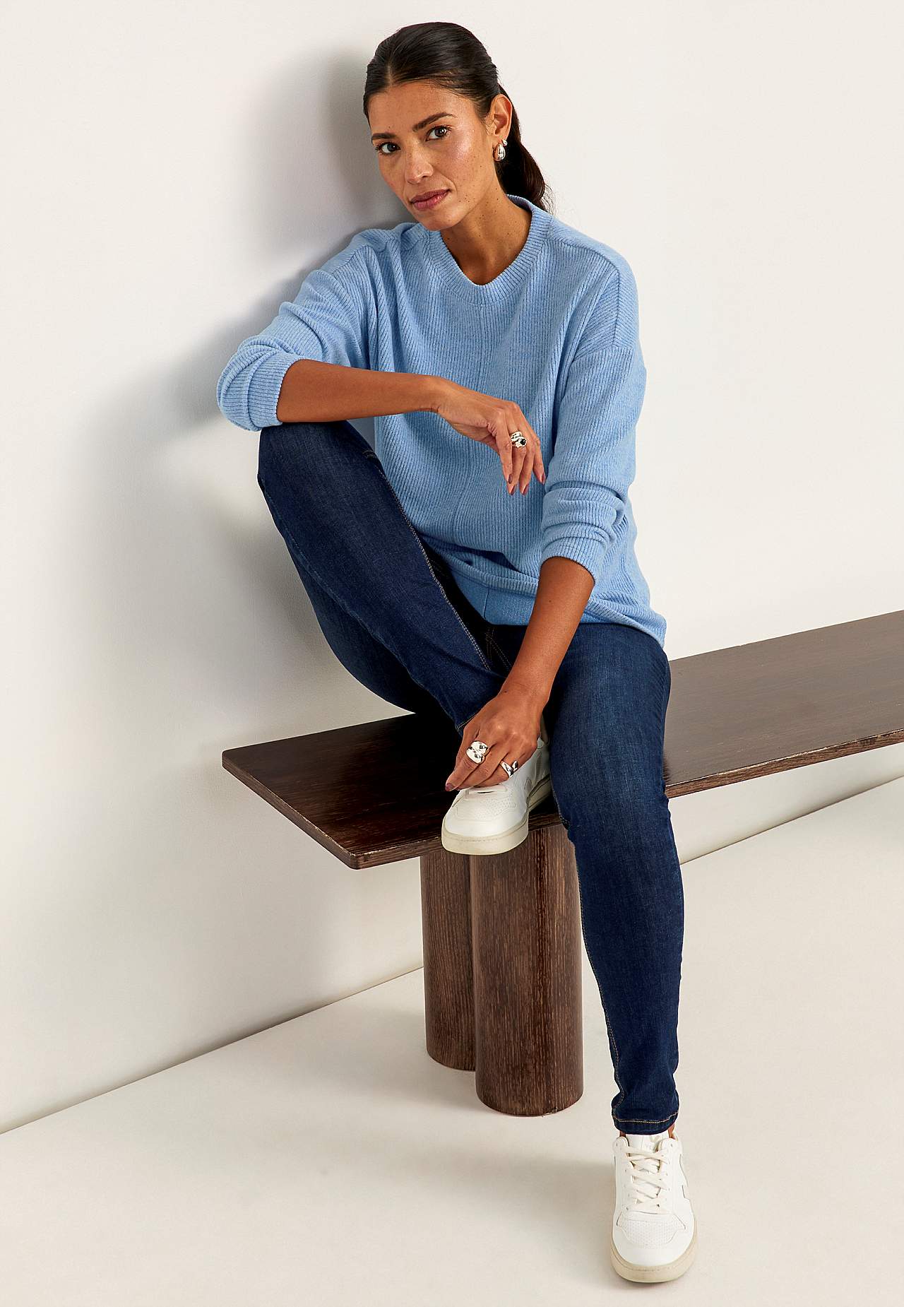 Dekoratiivse õmblusega ülipehme džemper Beata