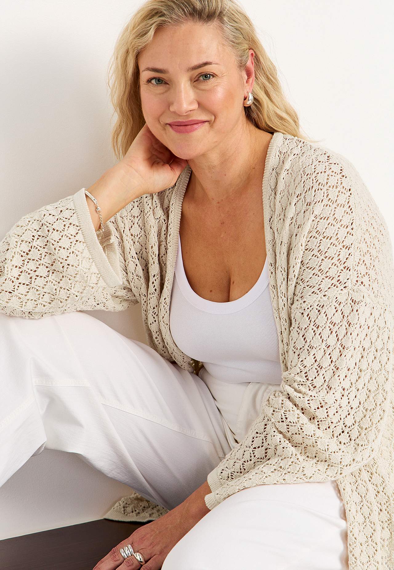 Pitsmustriline kardigan