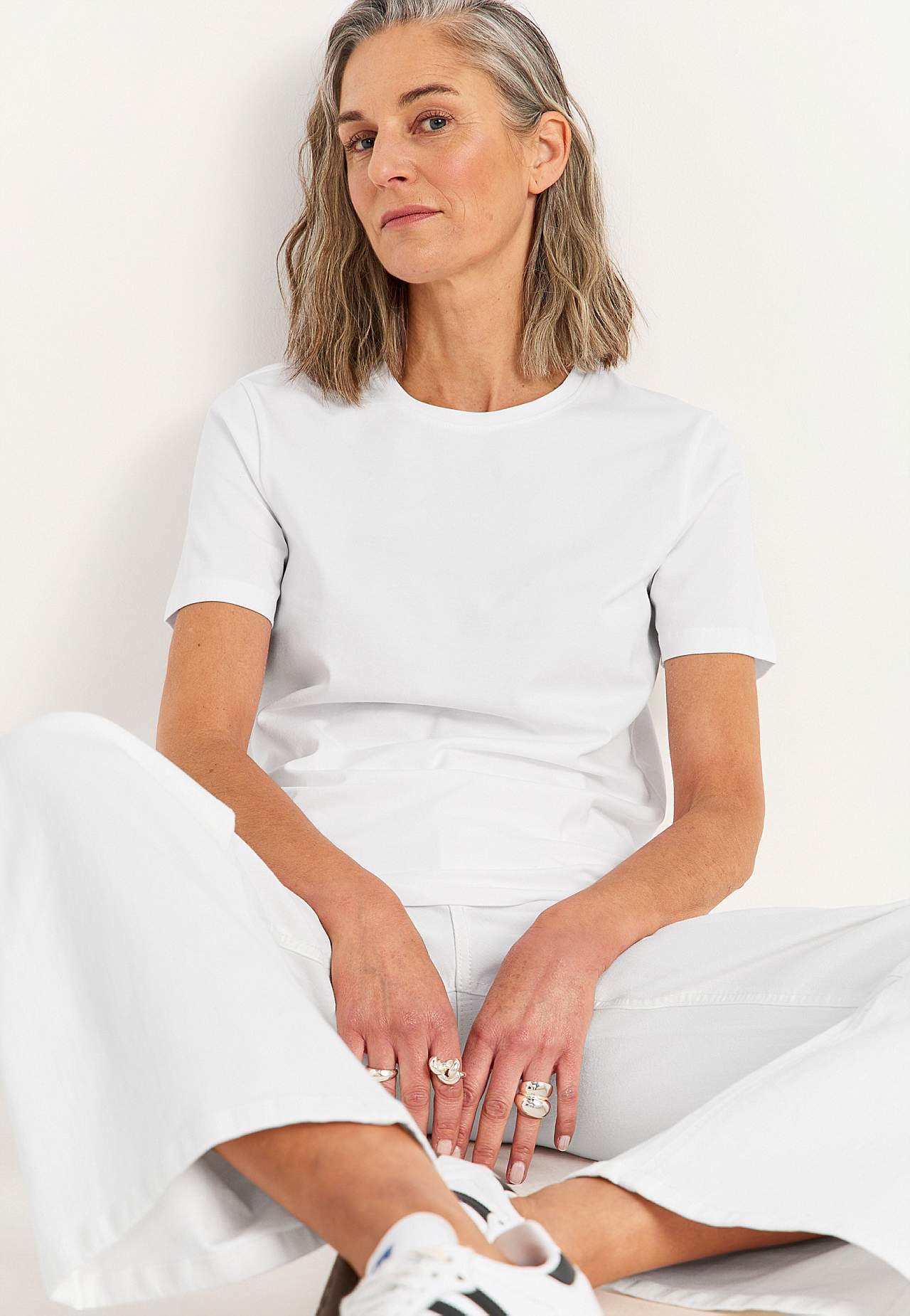 Lühikeste varrukatega trikotaažtopp