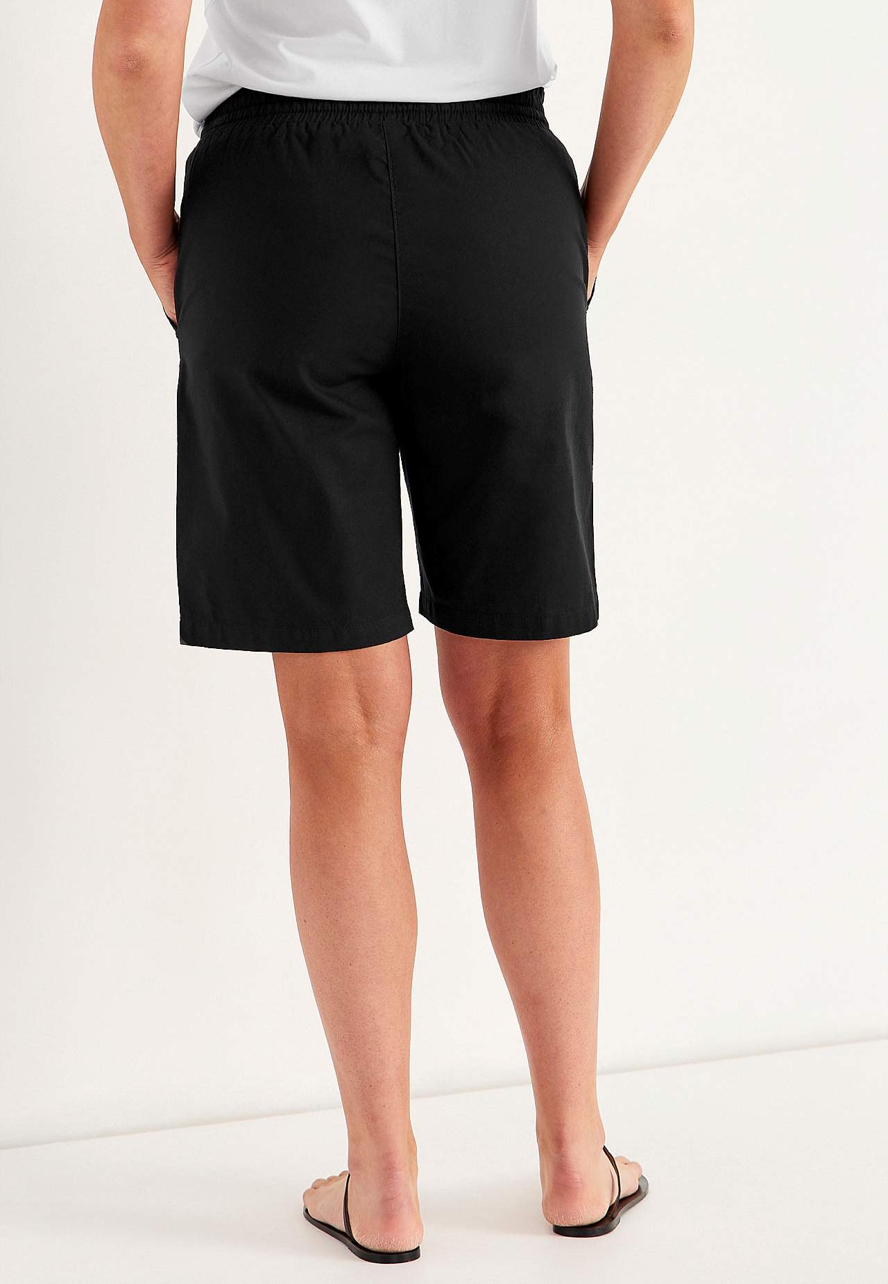 Läbipestud puuvillakangast lühikesed püksid