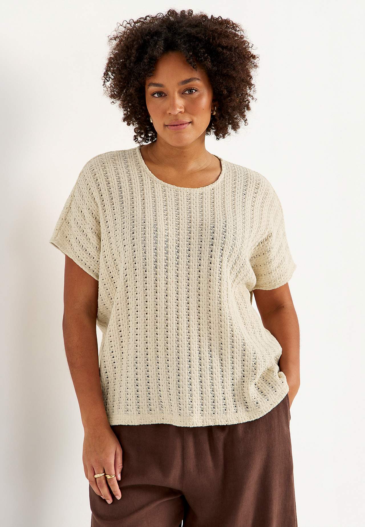 Pitsimustriline trikotaažtopp