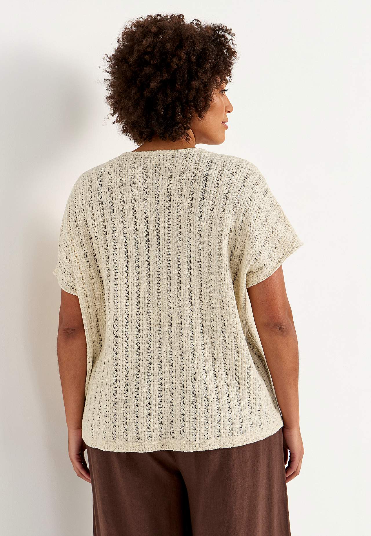 Pitsimustriline trikotaažtopp