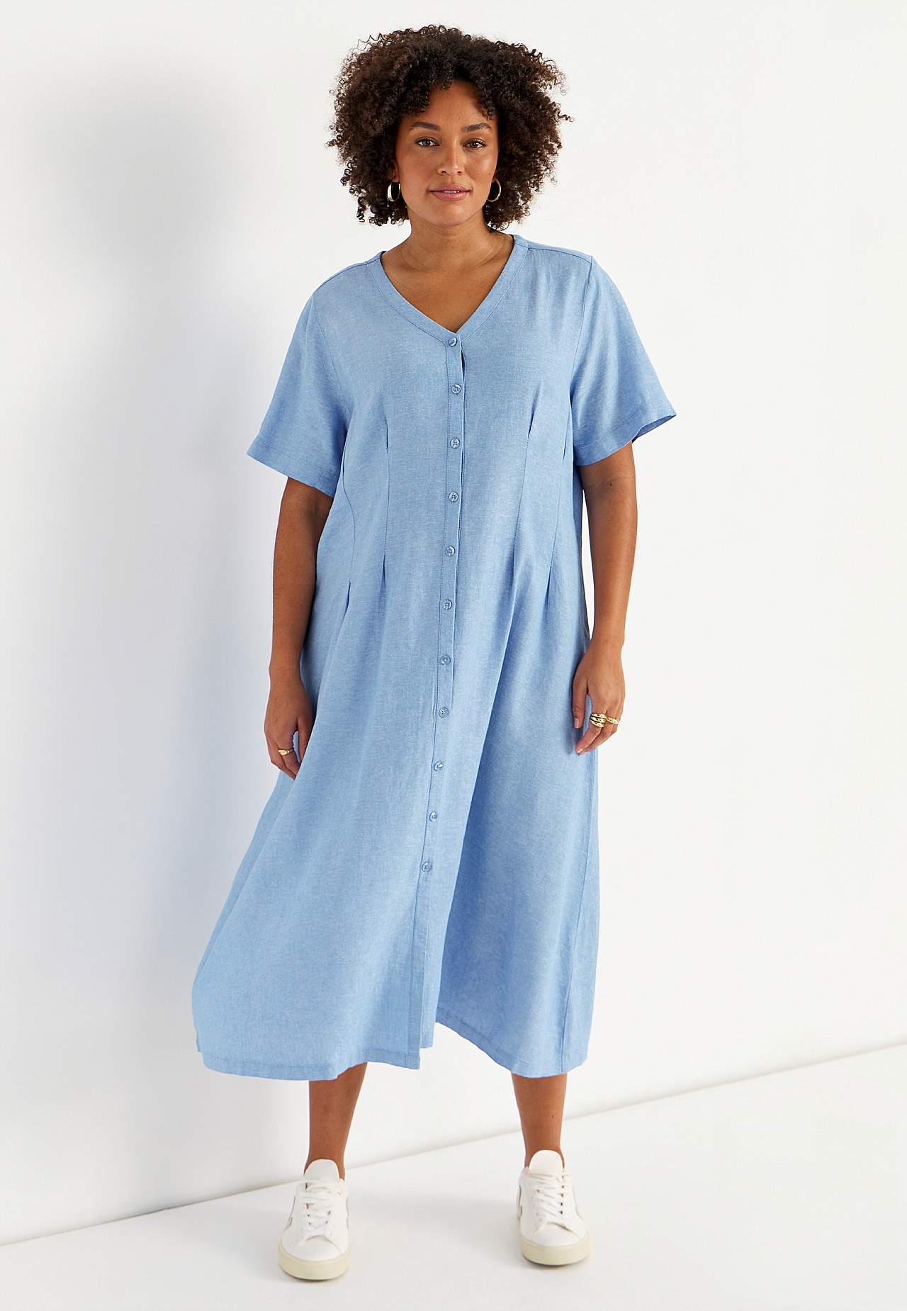 Mõnus avar linane kleit