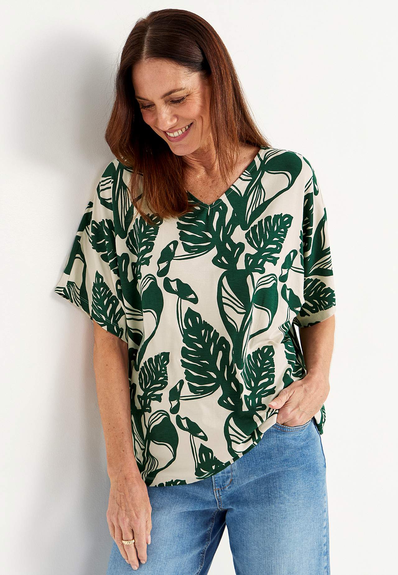 Kimono varrukatega trikotaažtopp