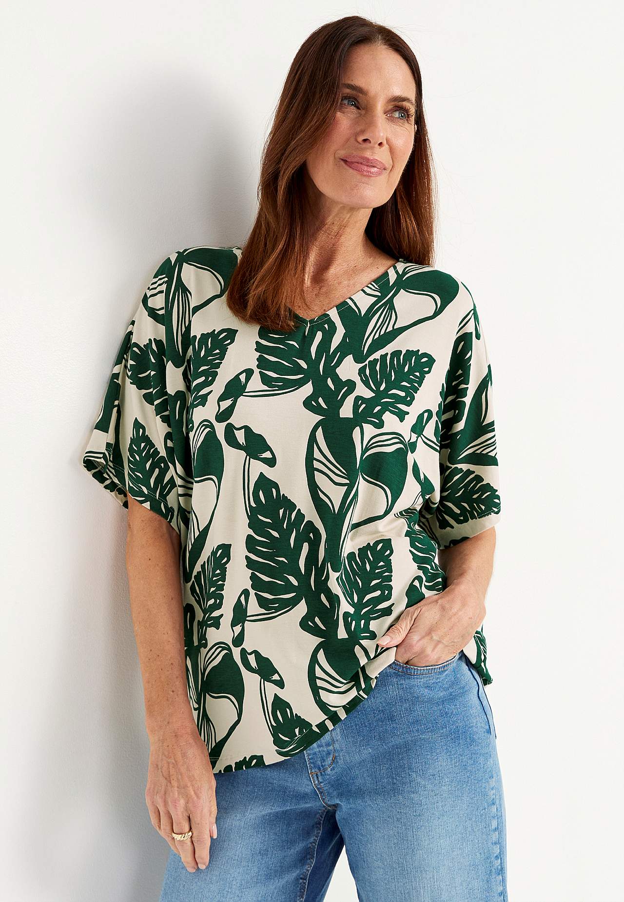 Kimono varrukatega trikotaažtopp