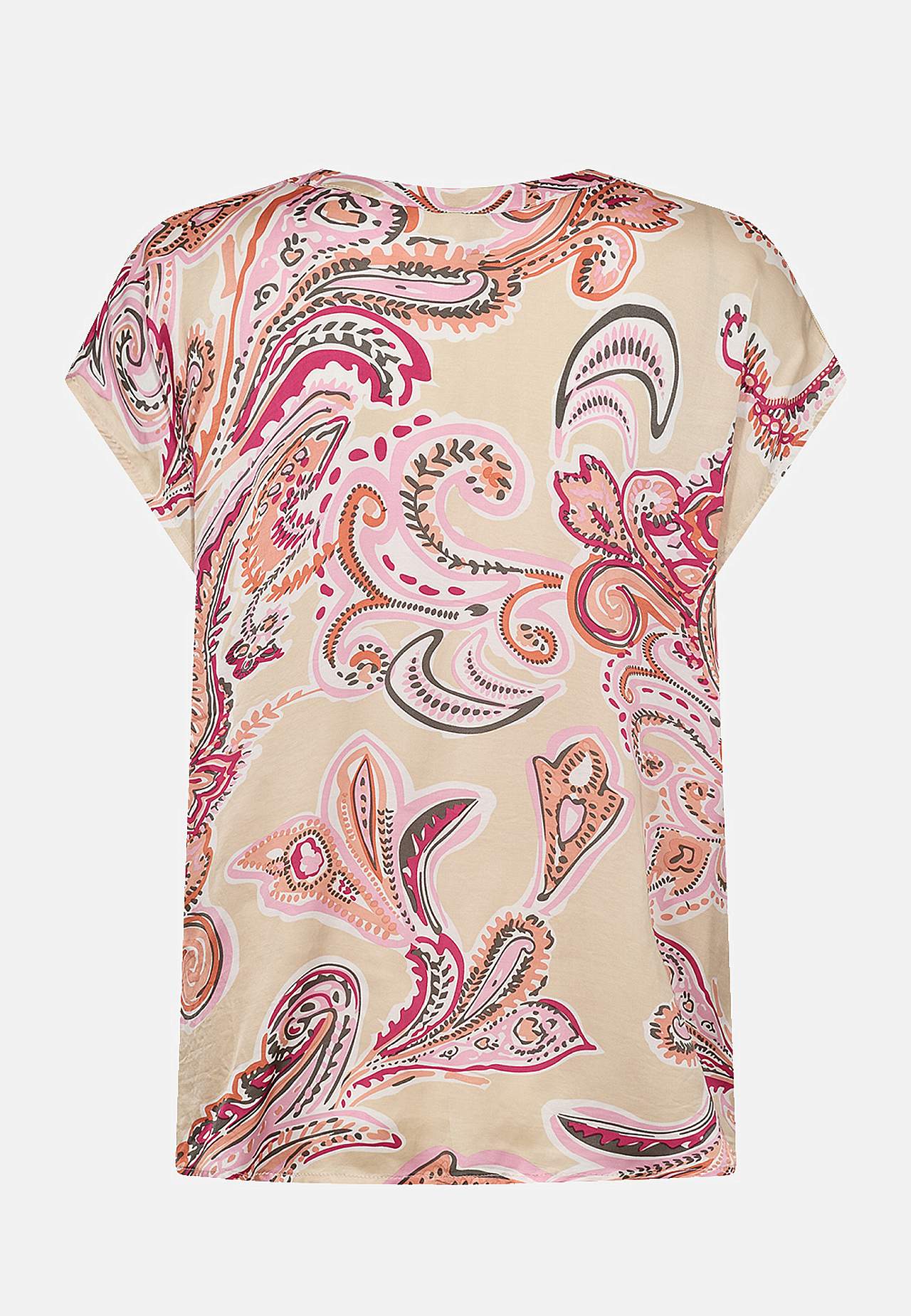 Lühikeste varrukatega satiinist pluus