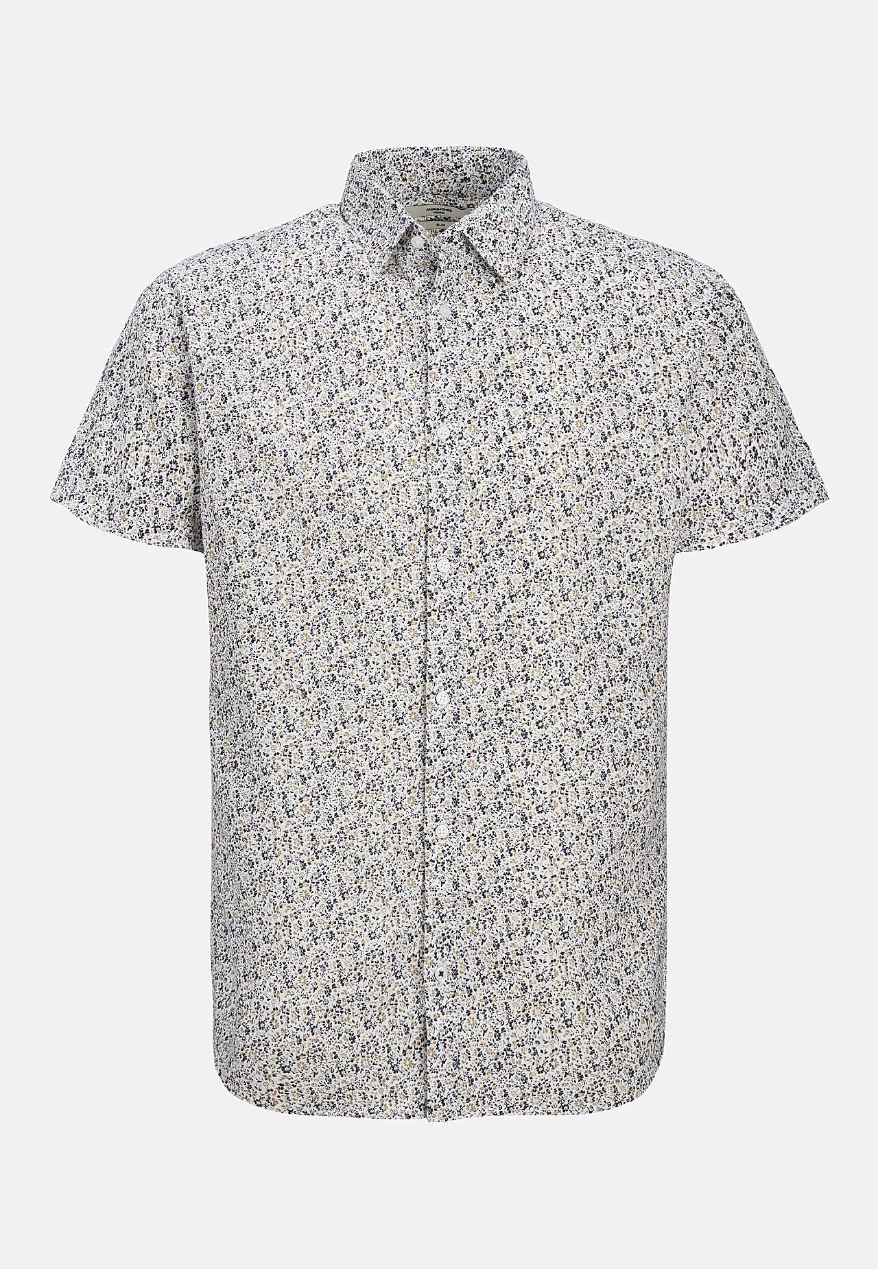 Puuvilla- ja linasegusest kangast mustriline särk