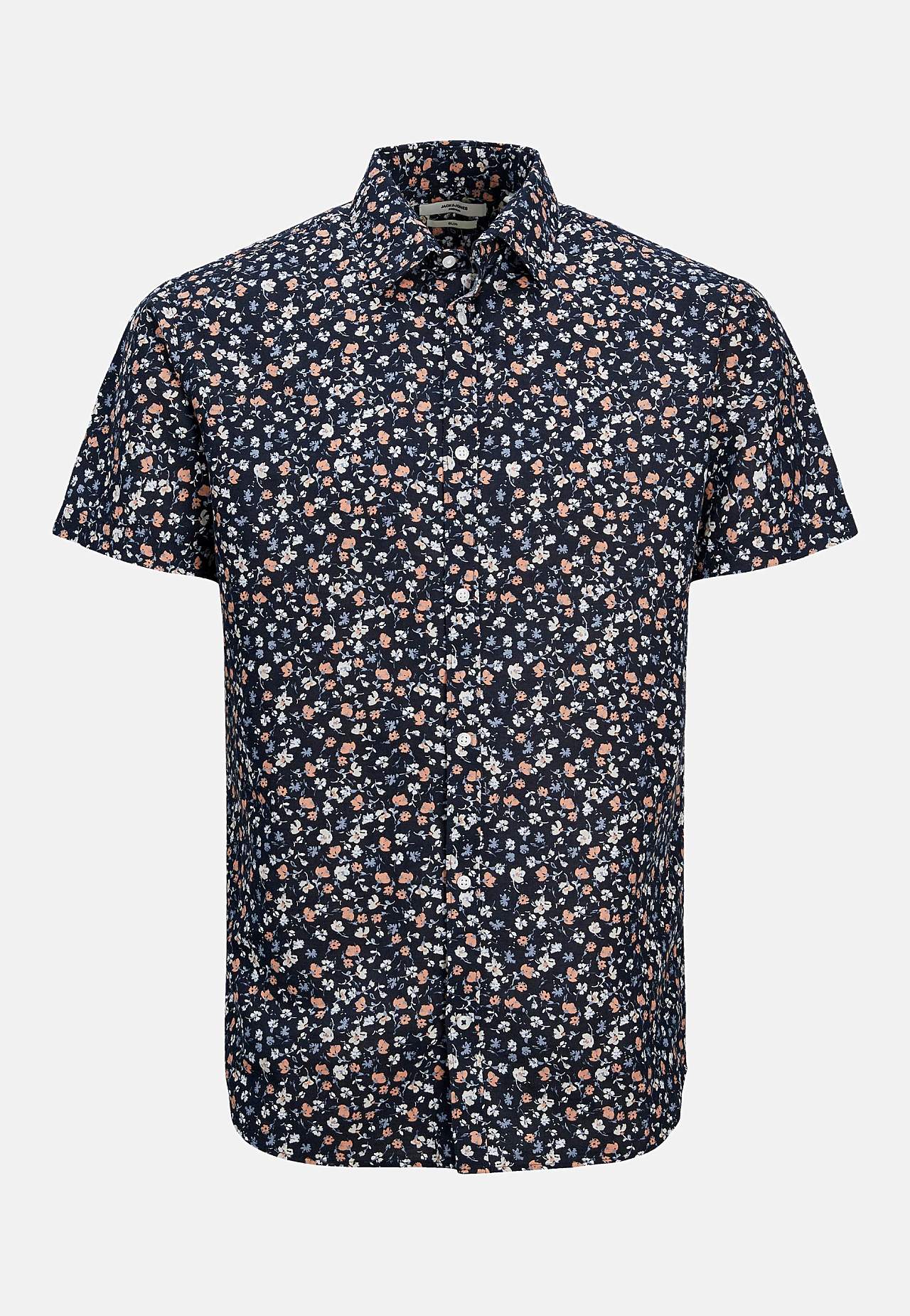 Puuvilla- ja linasegusest kangast mustriline särk Summer Print