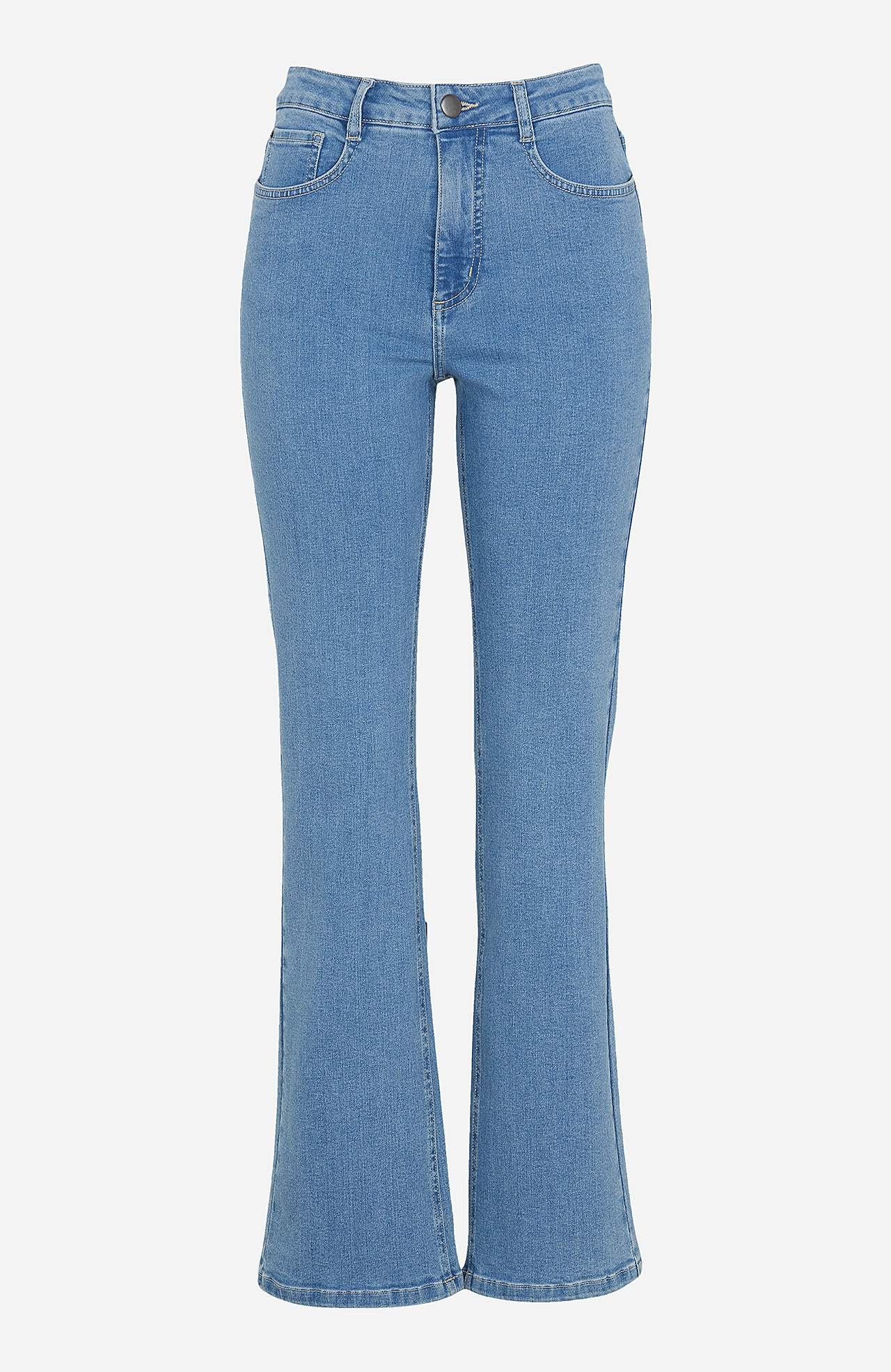 Kõrge värvliga bootcut-lõikes teksased Nikita