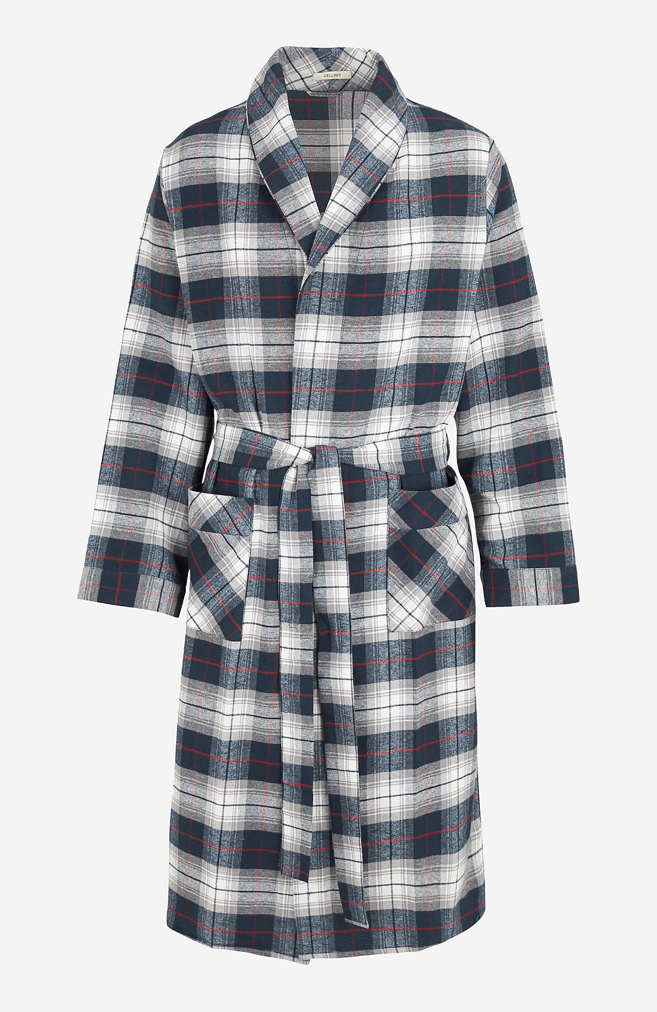 Ruuduline flanellist hommikumantel Frank