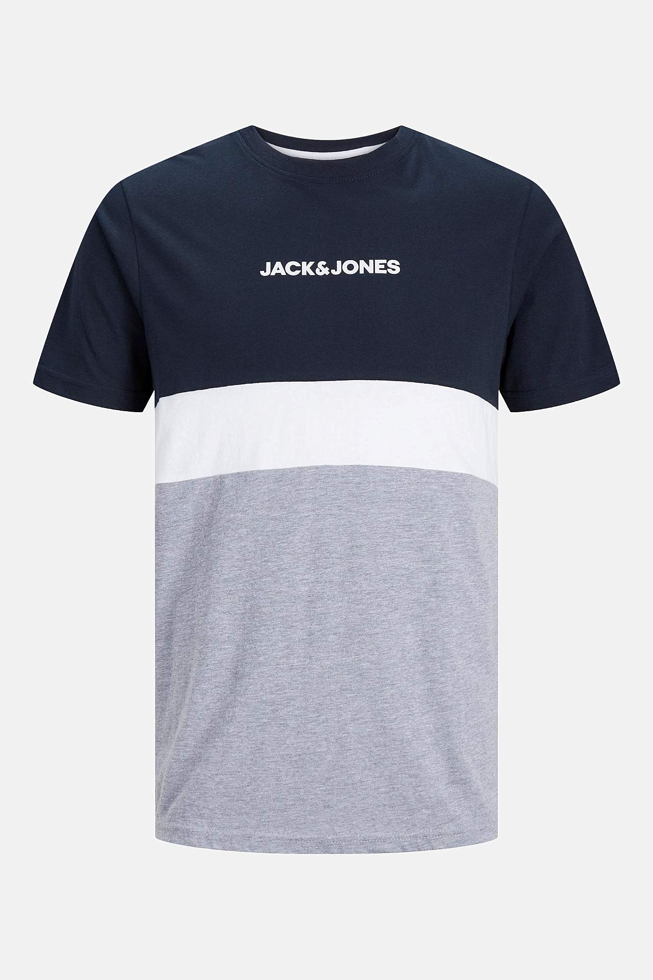 Logotrükipildiga plokkvärvides t-särk