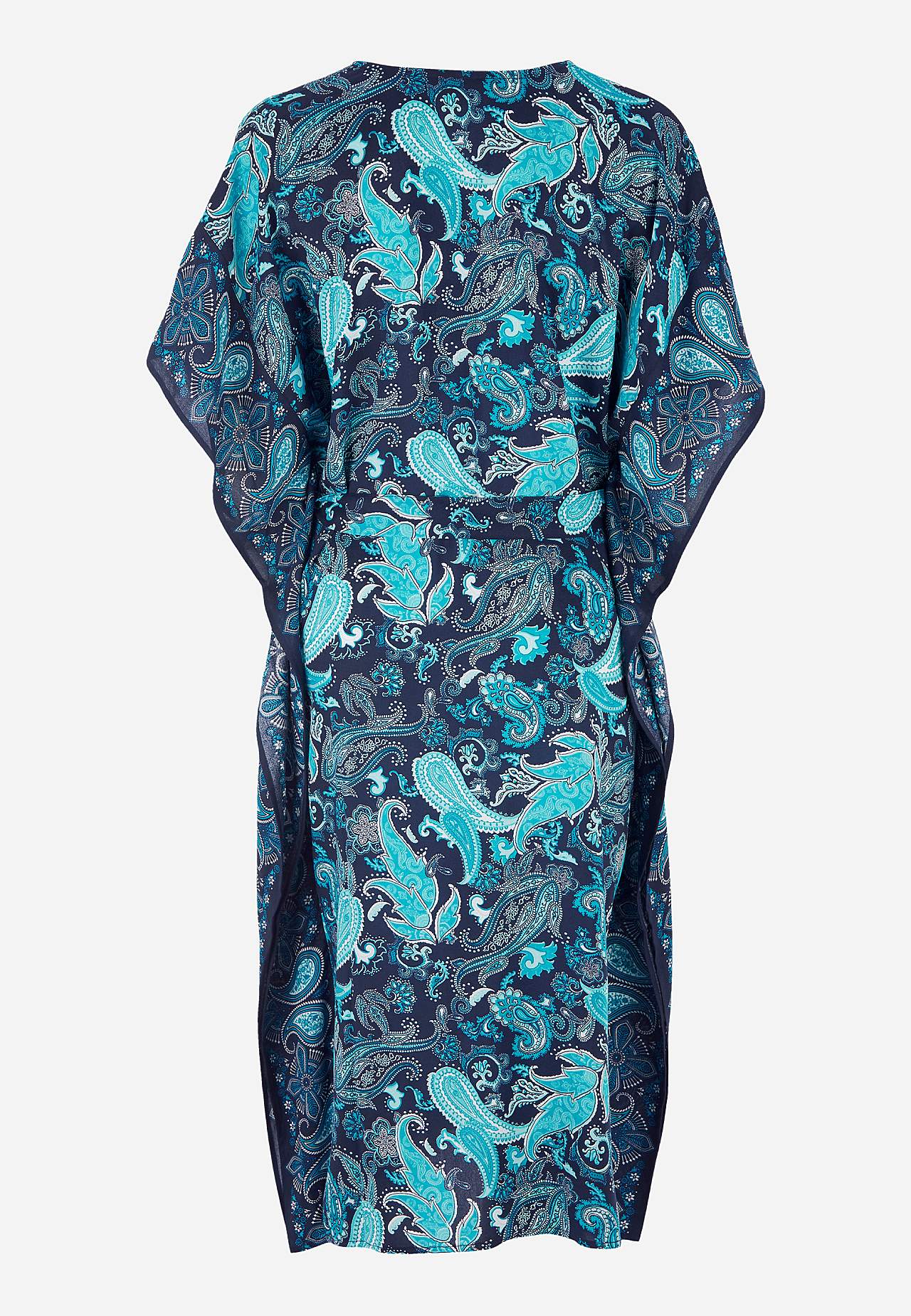 Neerumustriline vööga kaftan