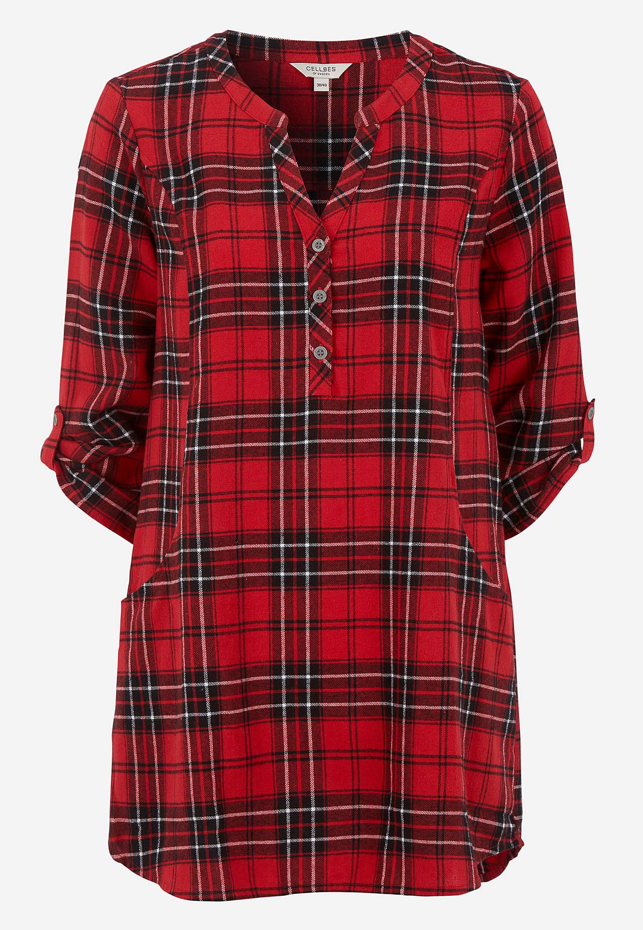 Taskutega flanellist tuunika