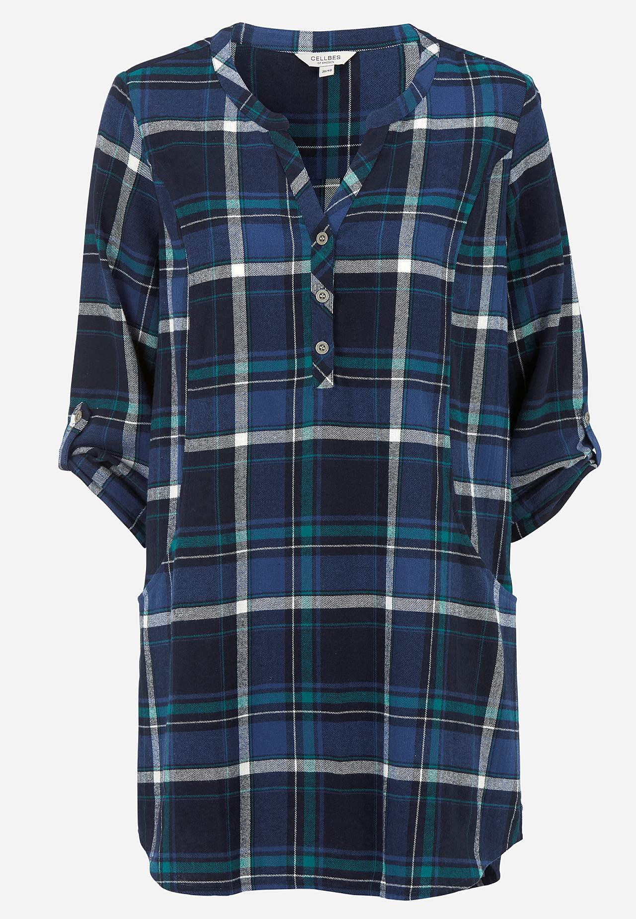 Taskutega flanellist tuunika