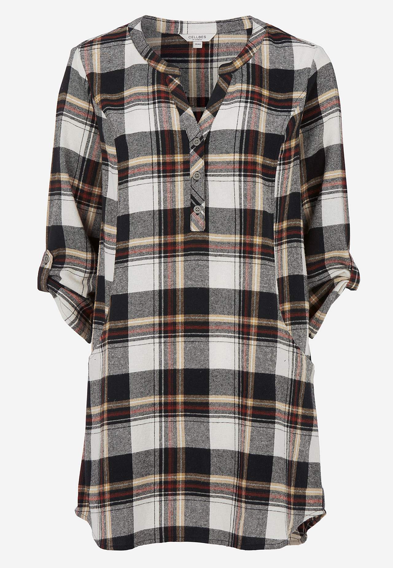 Taskutega flanellist tuunika