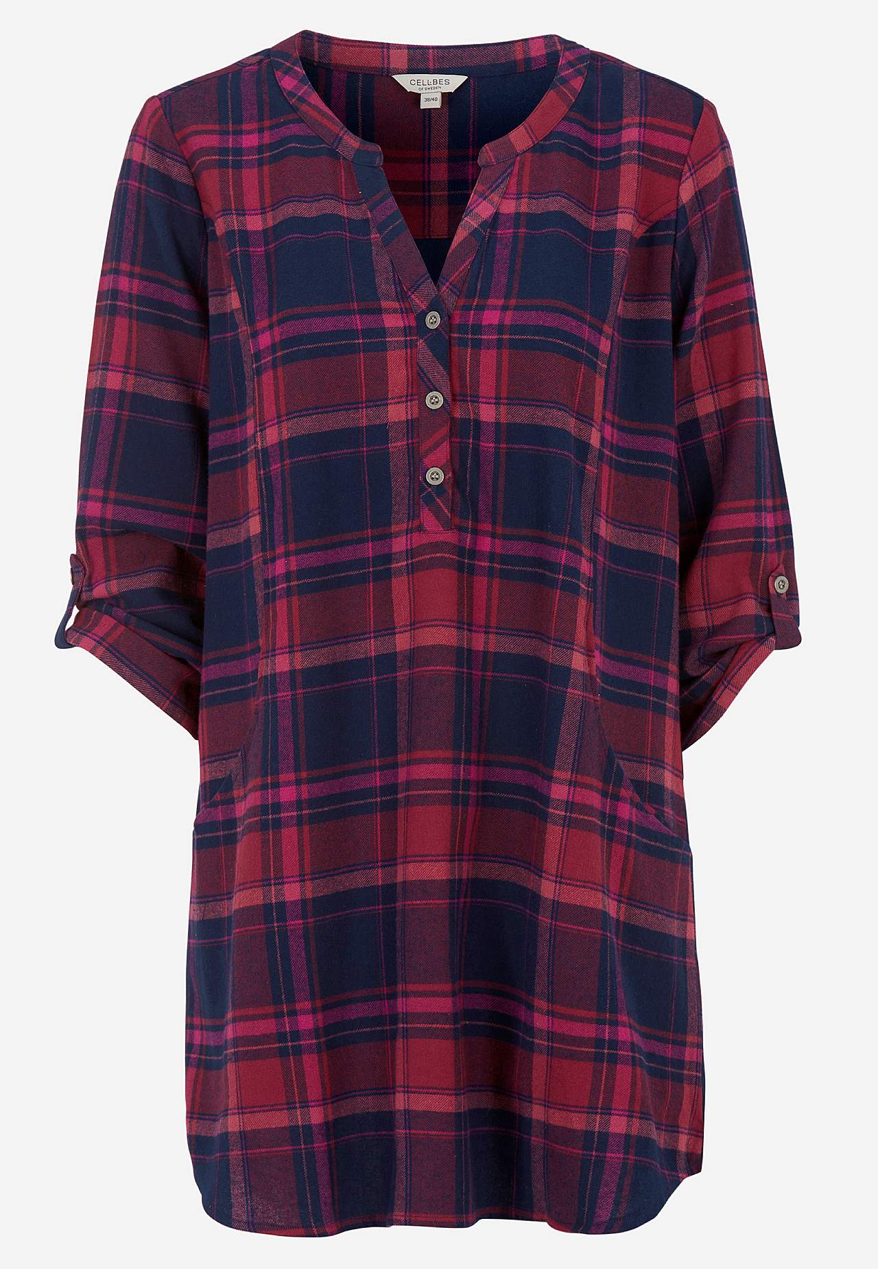 Taskutega flanellist tuunika