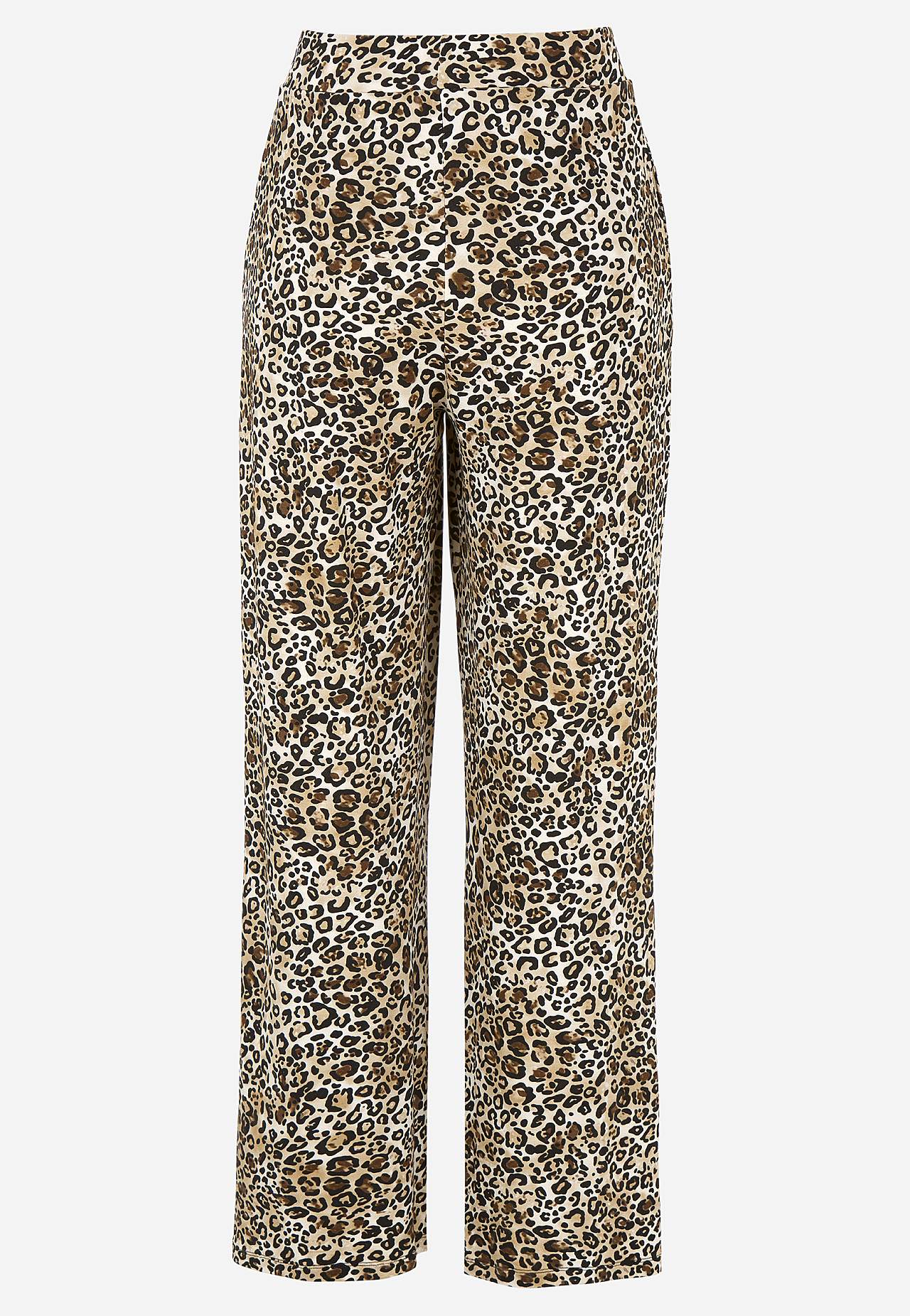 Leopardimustrilised trikotaažpüksid