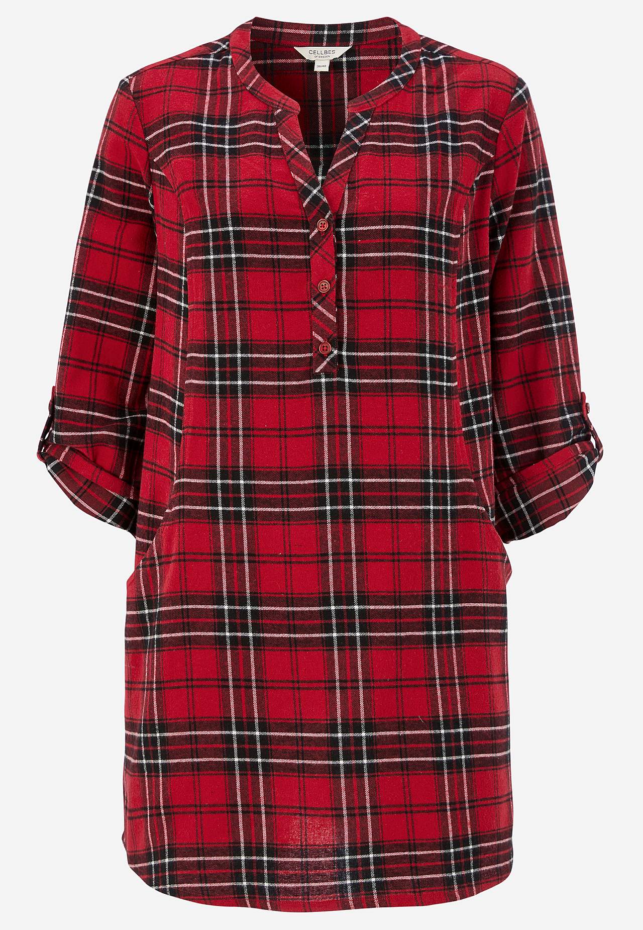 Taskutega flanellist tuunika