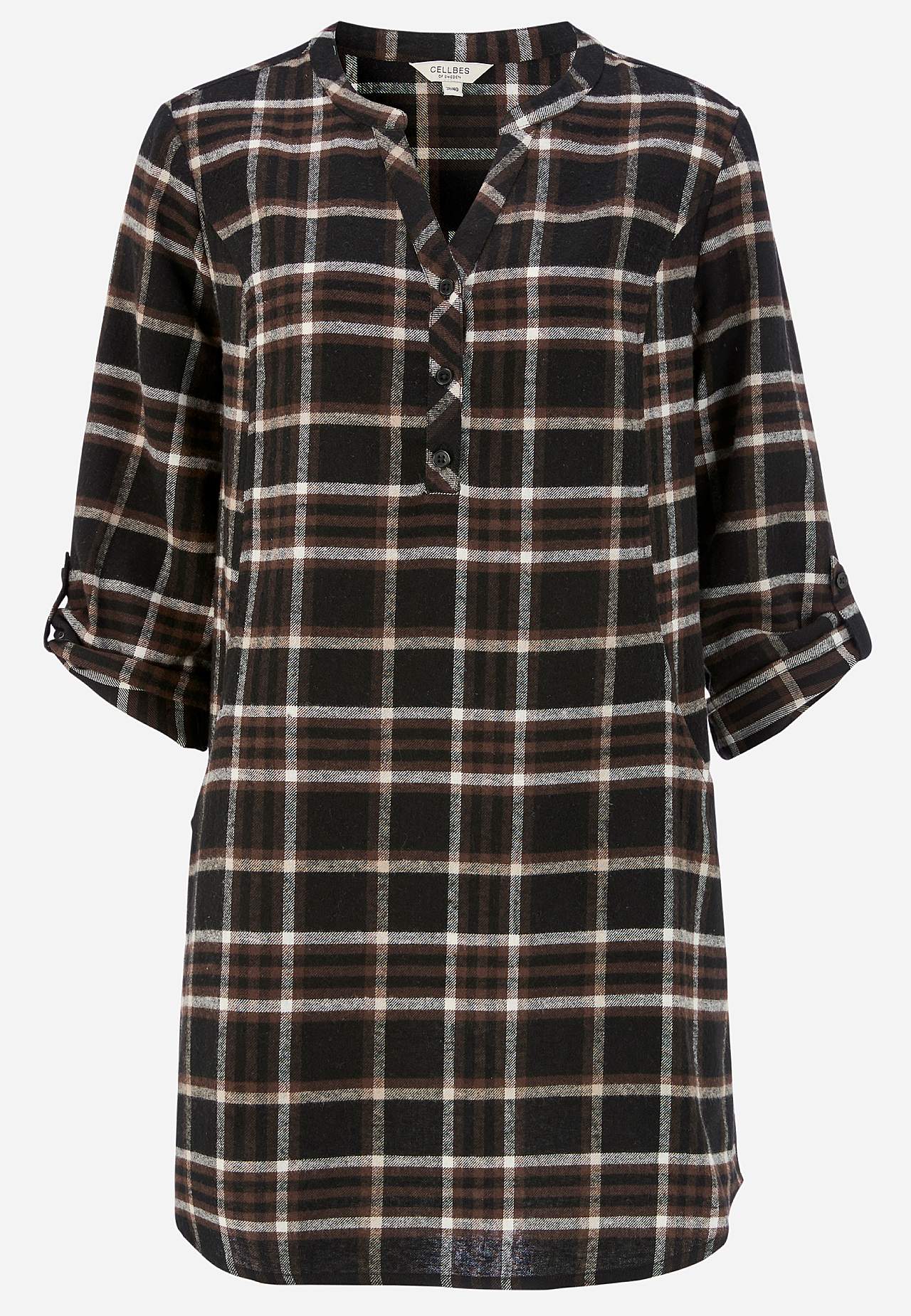 Taskutega flanellist tuunika