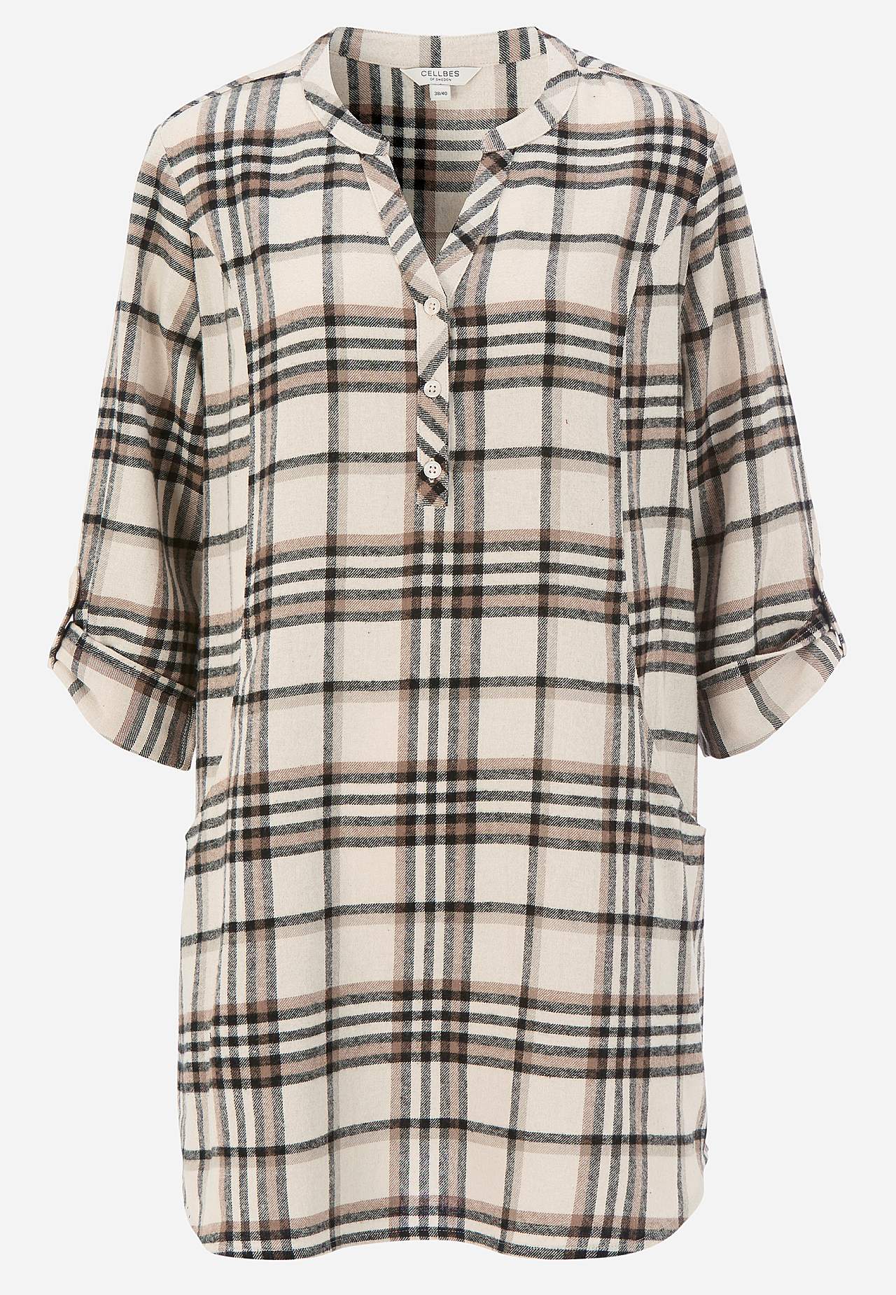 Taskutega flanellist tuunika