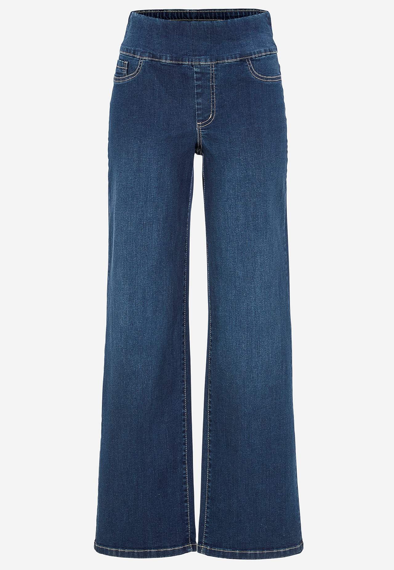 Kõrge kummivärvliga elastsed teksad