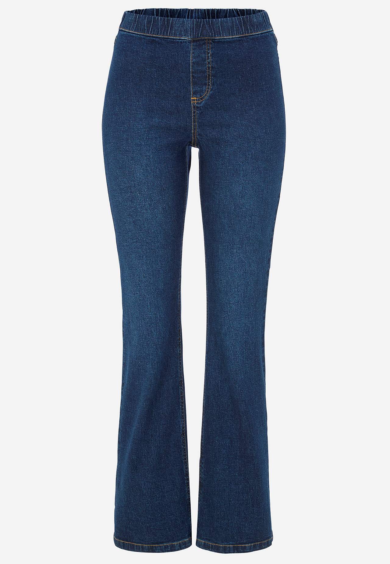 Elastsest kangast bootcut-lõikega teksased