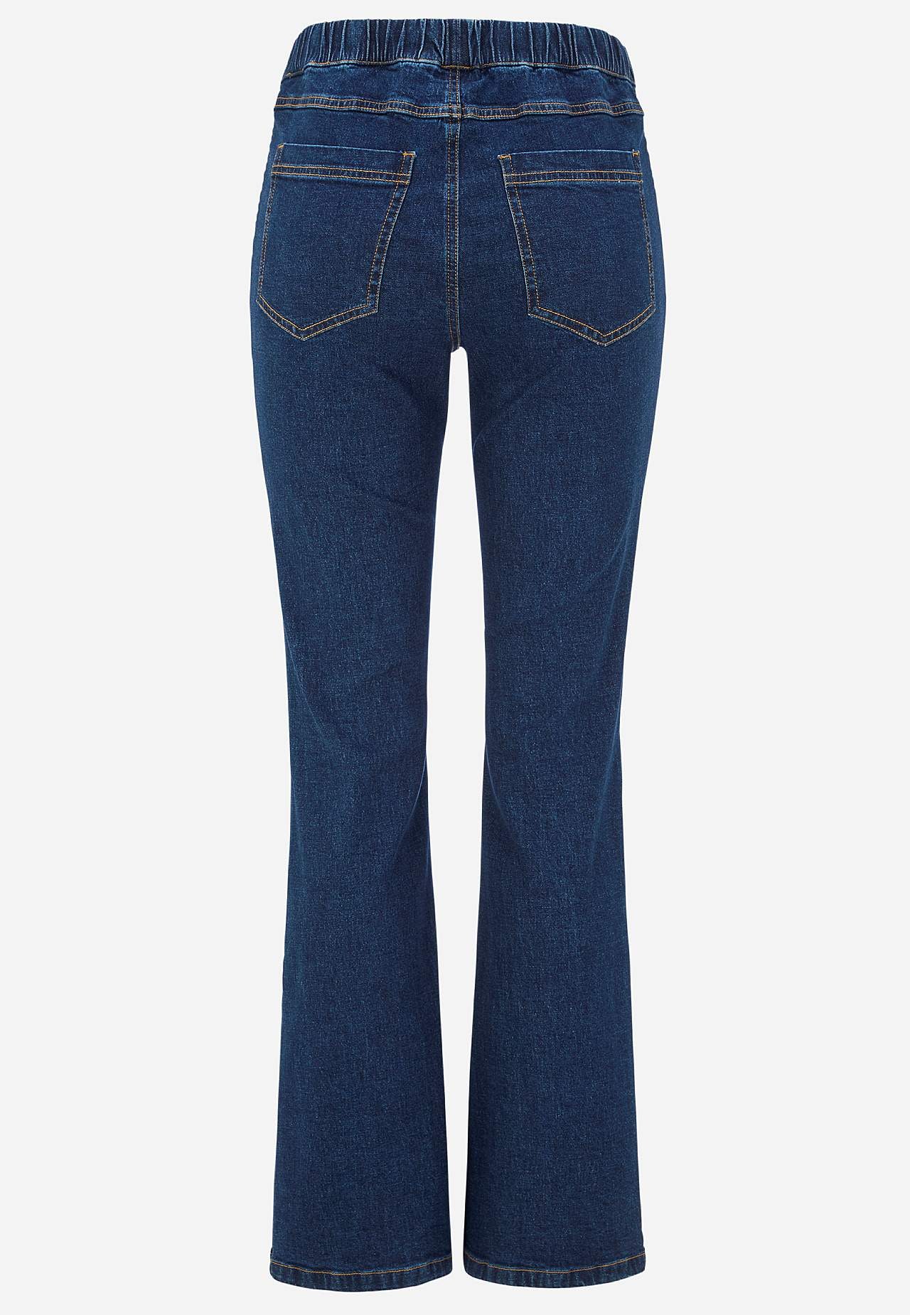 Elastsest kangast bootcut-lõikega teksased